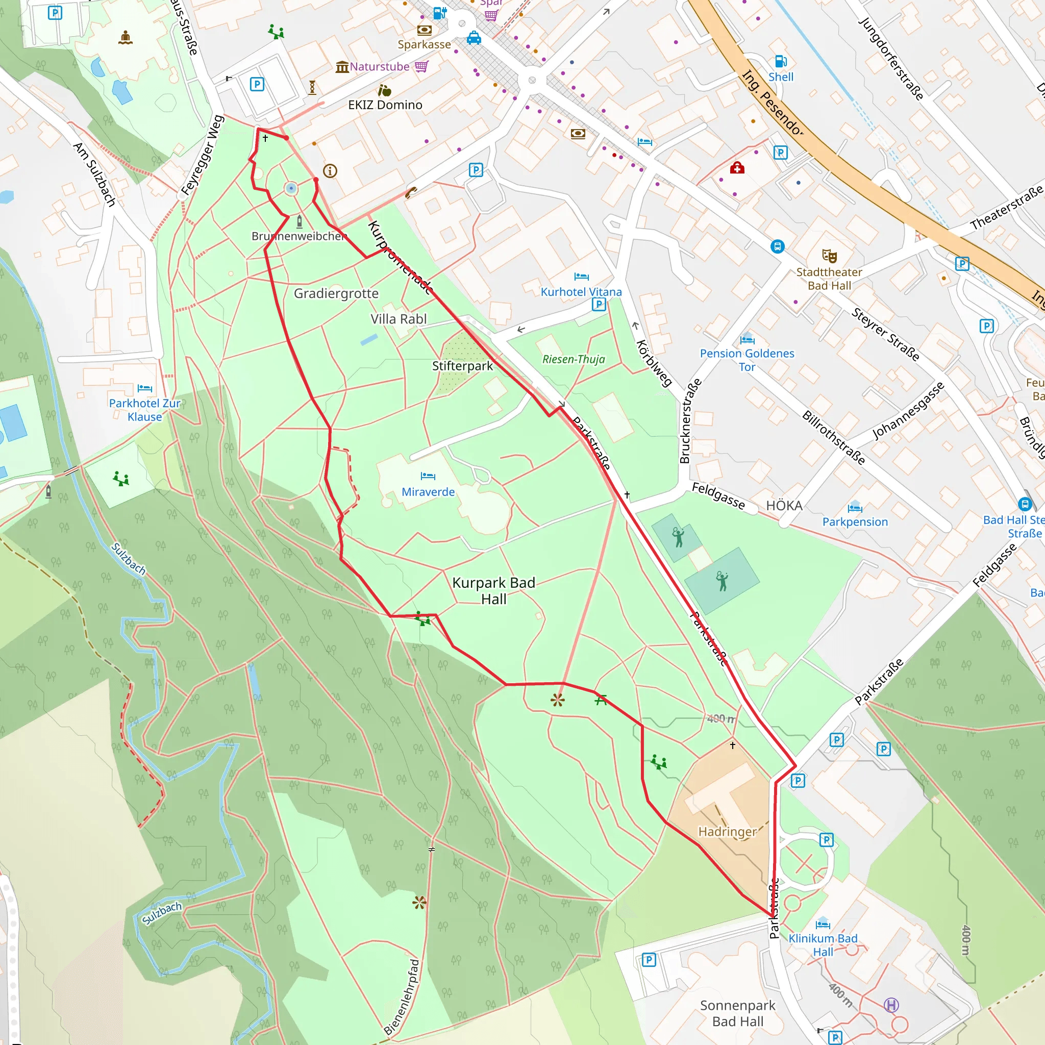 Bad Hall - Spa-Park Loop mobile static map