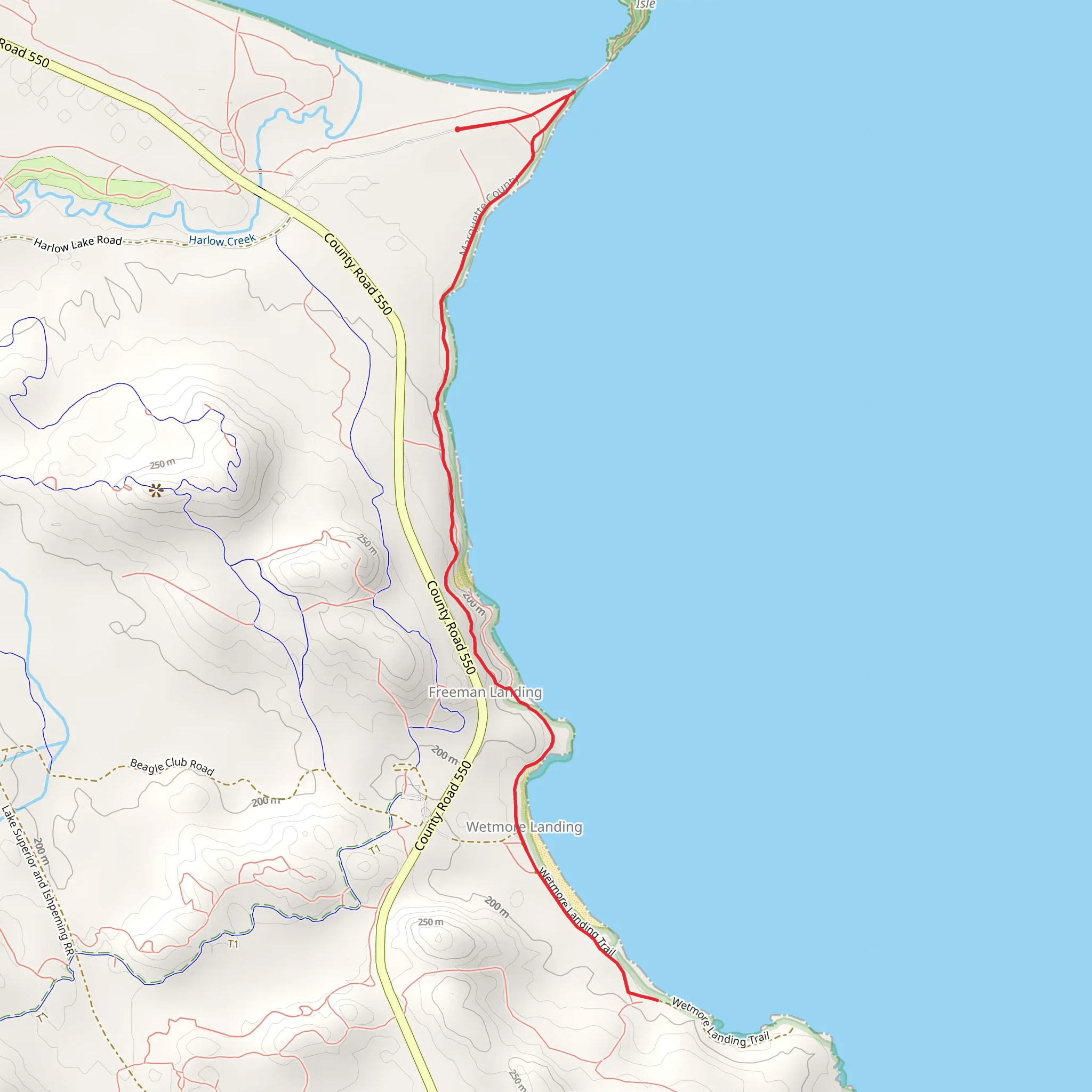 Freeman Landing and Wetmore Landing mobile static map
