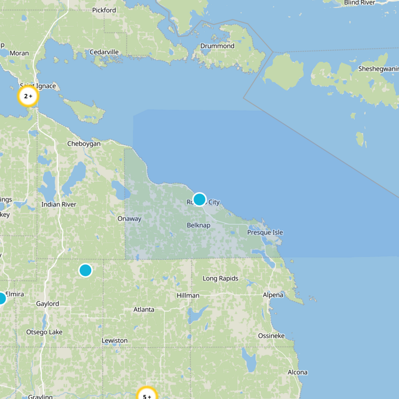 Presque Isle County Static Map