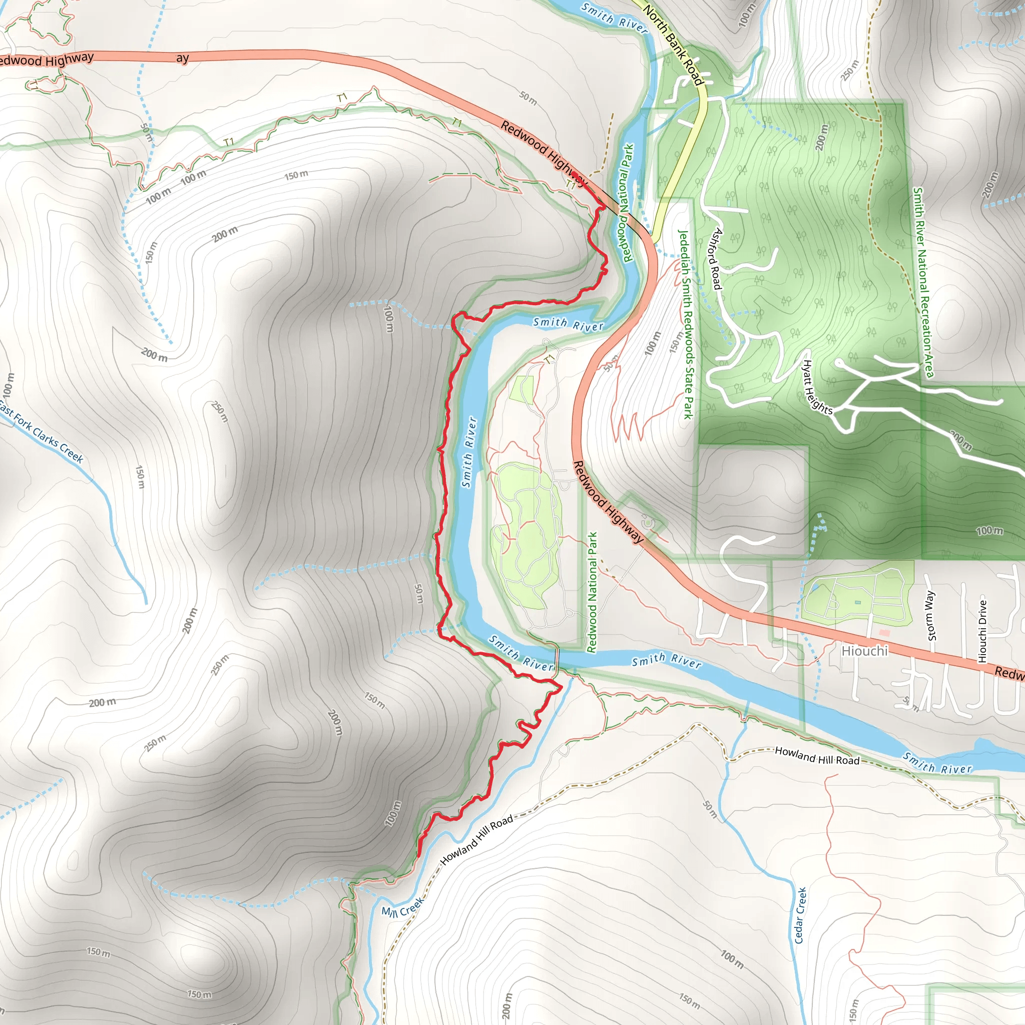 Miller Creek Trail mobile static map