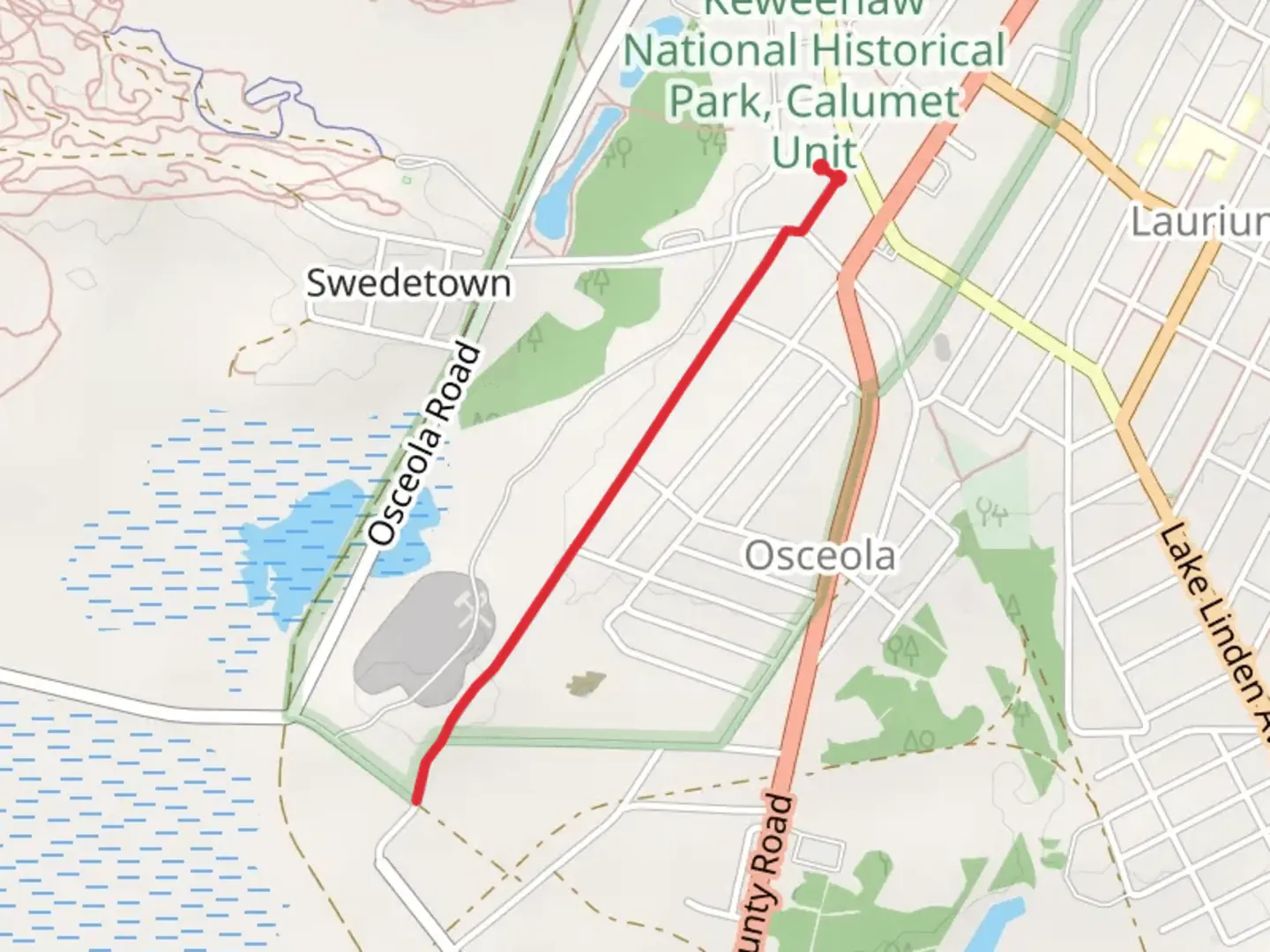 An image depicting the trail Mine Street and its surrounding area.