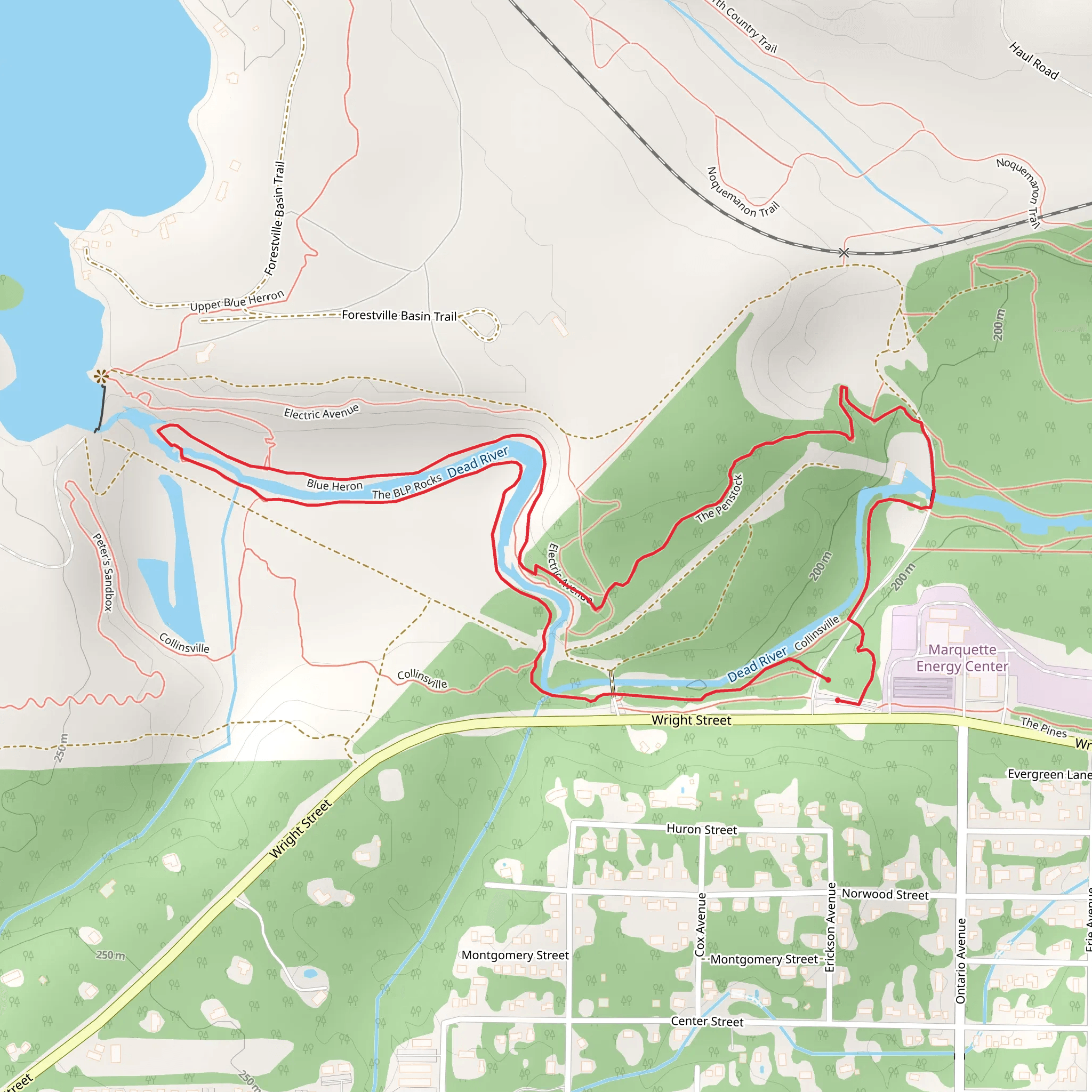 Collinsville, The Penstock and The BLP Rocks Loop mobile static map