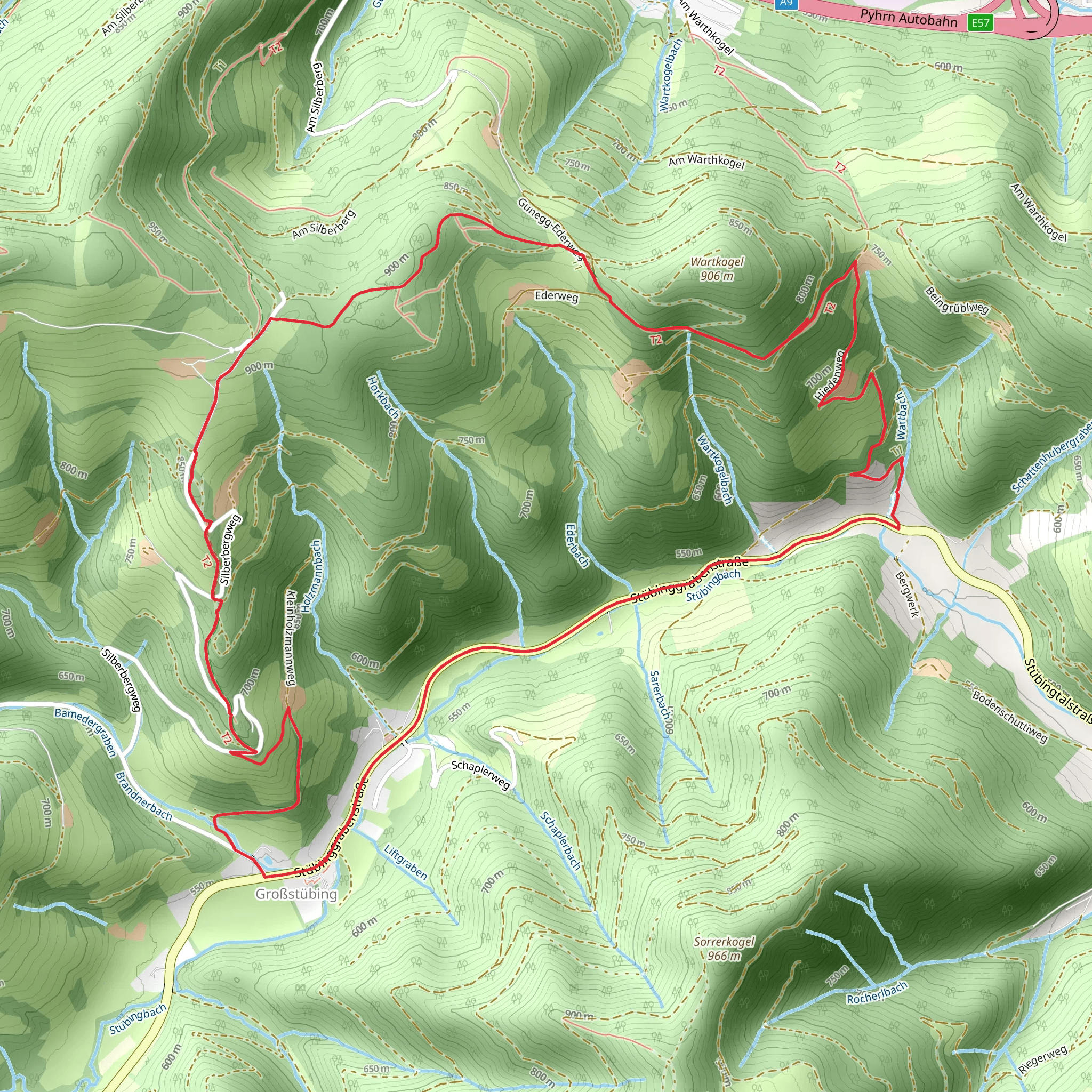 Silberberg Mountain Hike mobile static map