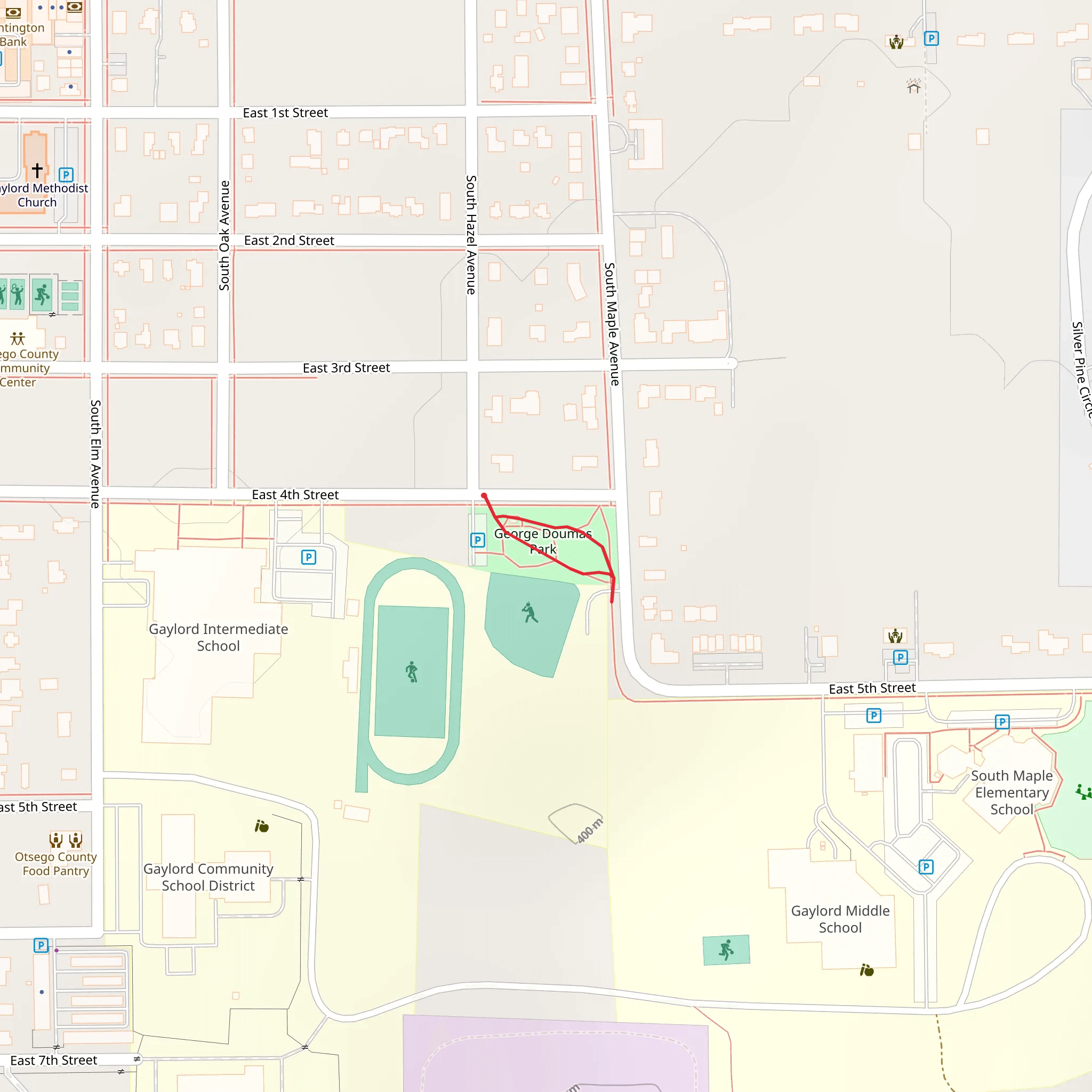 Doumas Park Loop mobile static map