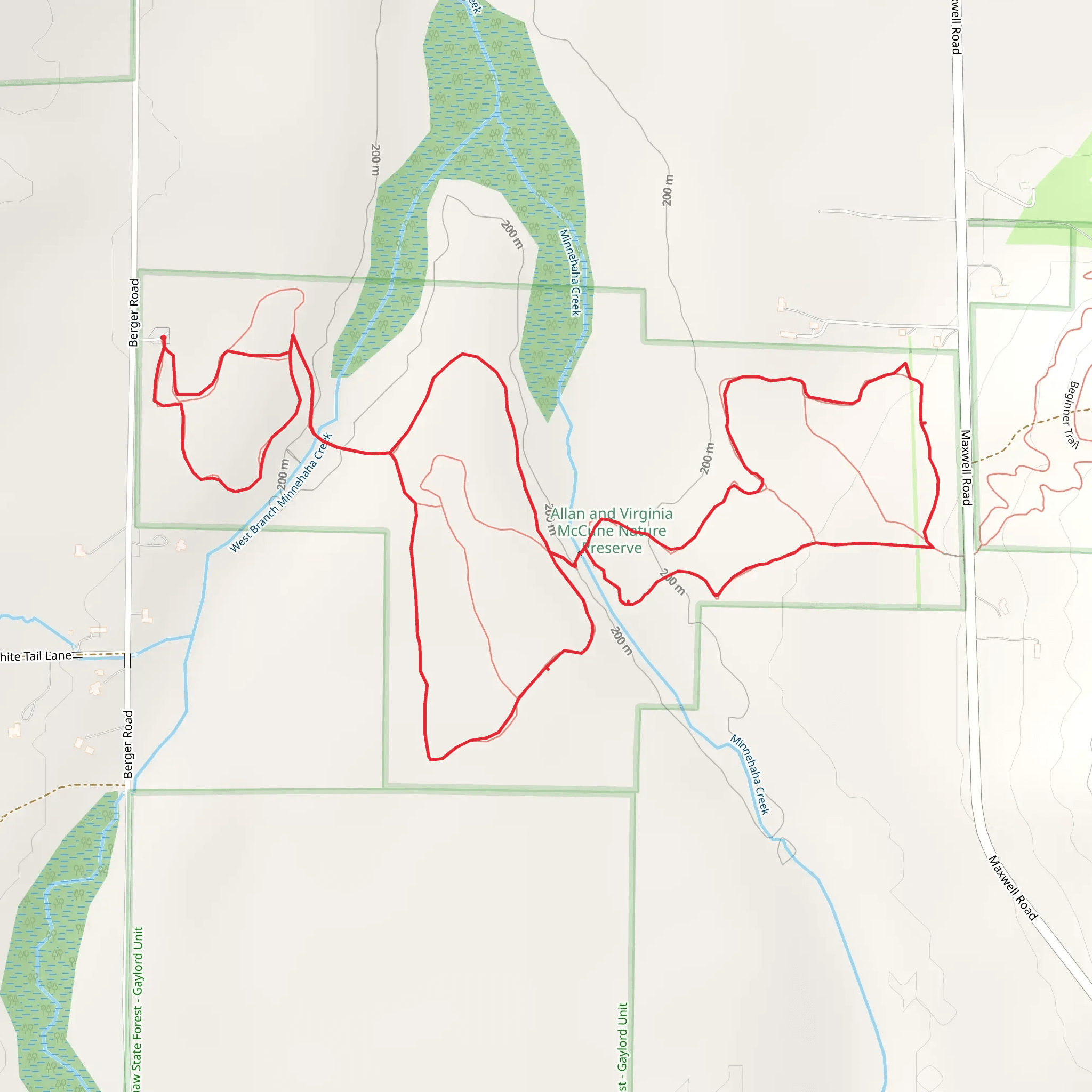 Minnehaha Creek Loop mobile static map