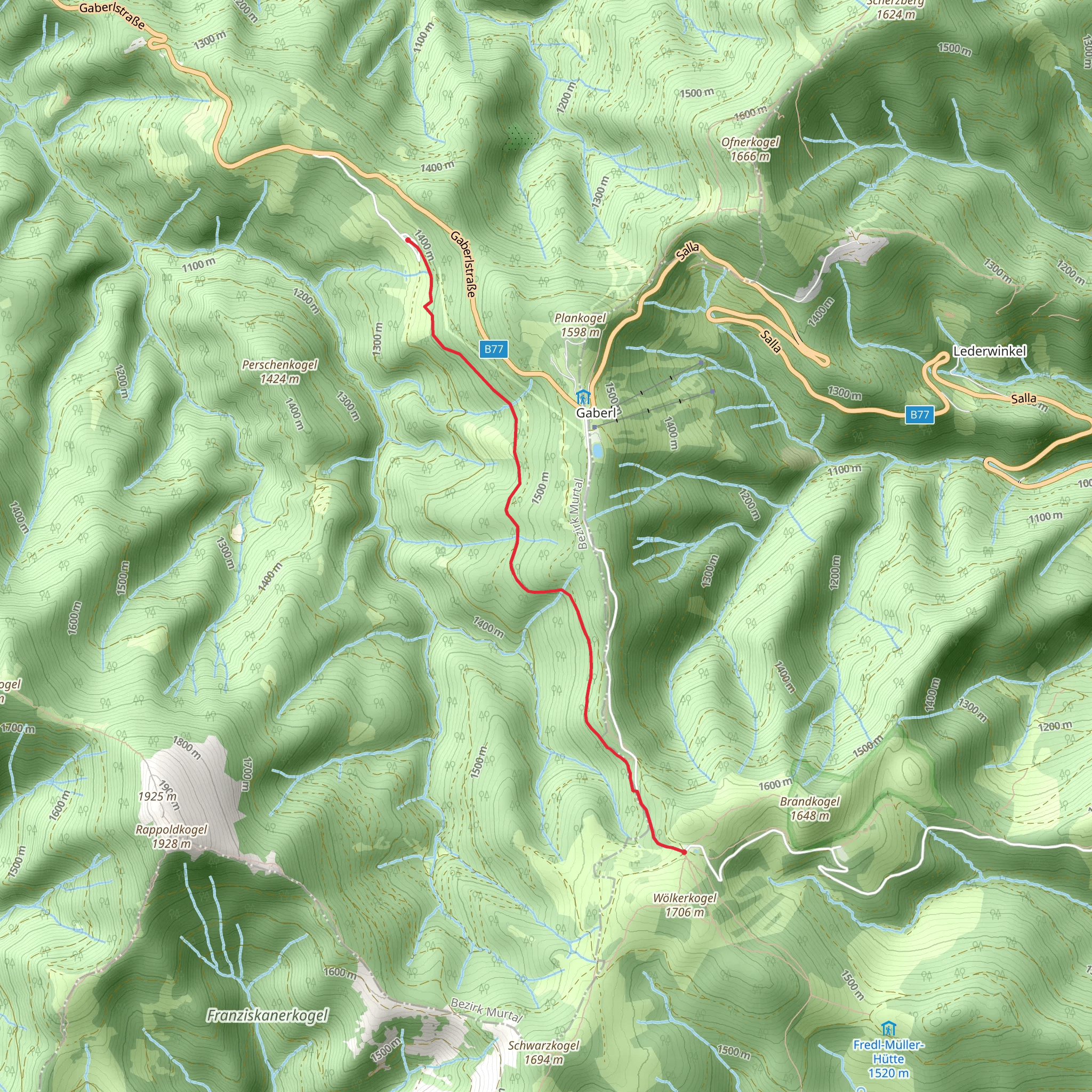 Römerwg auf der Stubalm mobile static map