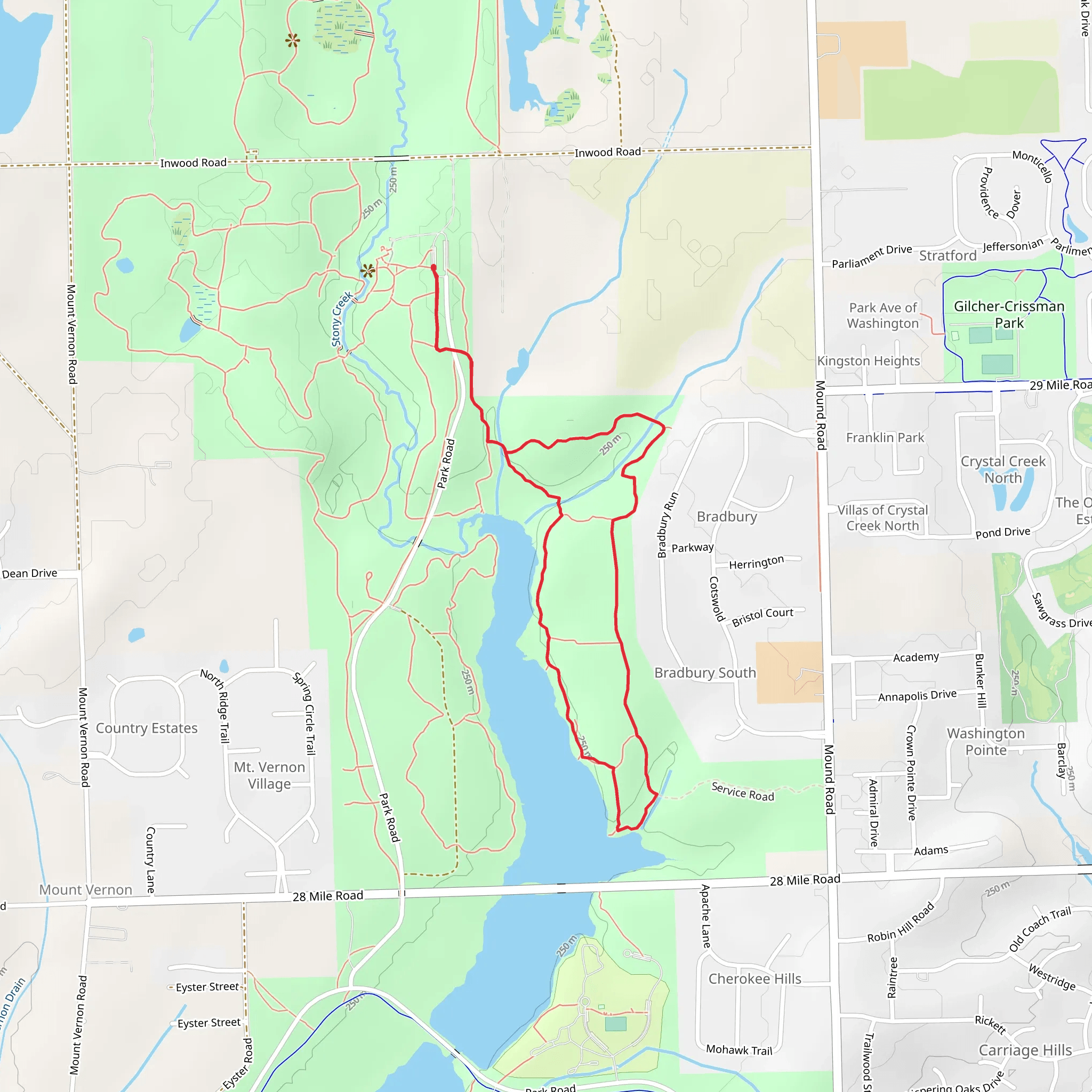 East Lake Trails - C D Loop mobile static map