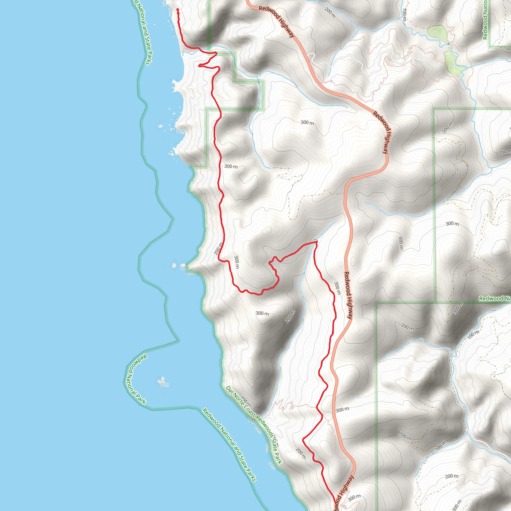 Coastal Trail - Last Chance Section mobile static map