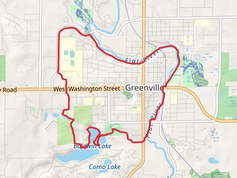 Manoka Lake, Baldwin Lake - Fred Meijer Flat River Loop Trail