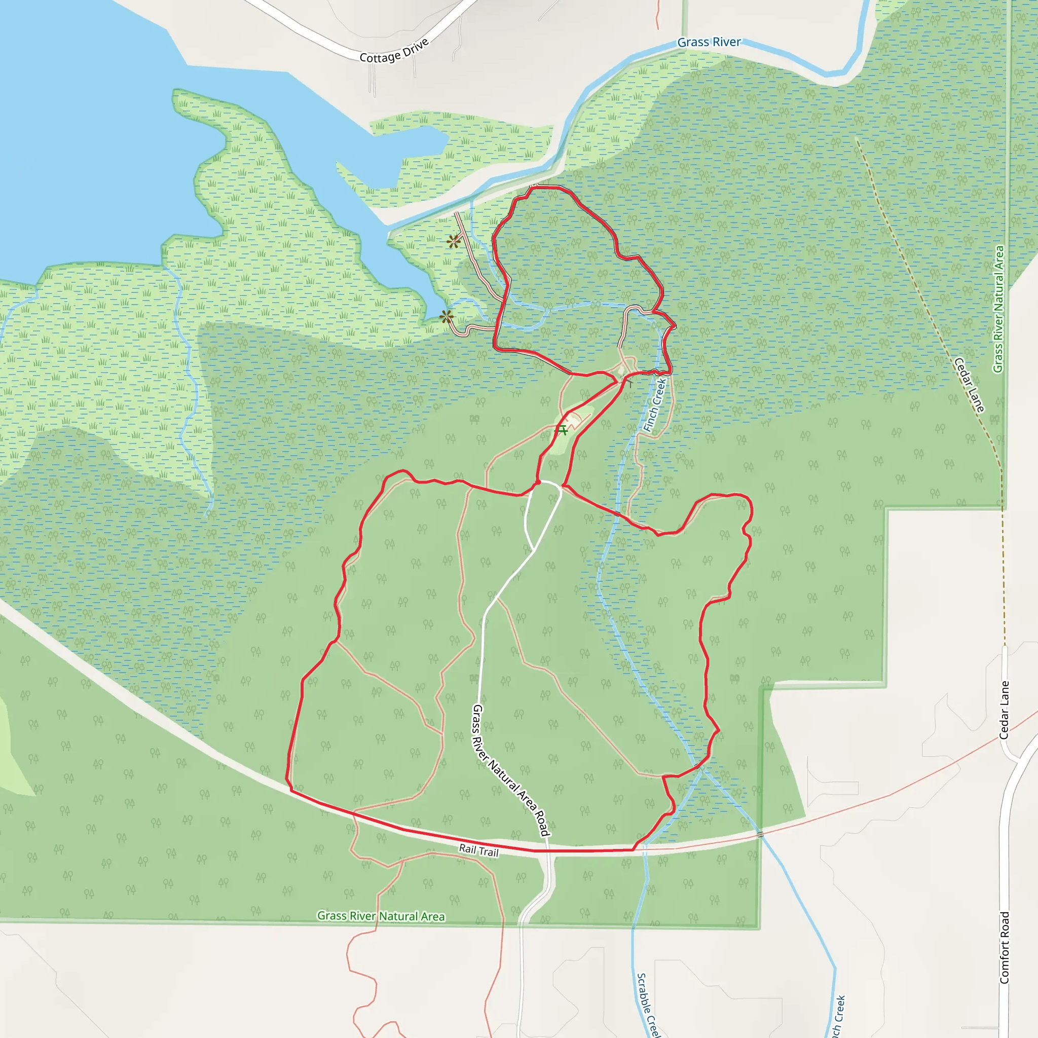 Finch Creek - Rail Trail mobile static map