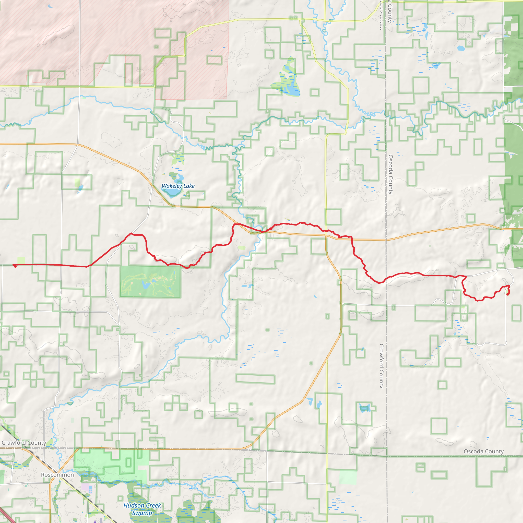 Midland to Mackinaw Trail - Hurton National Forest mobile static map