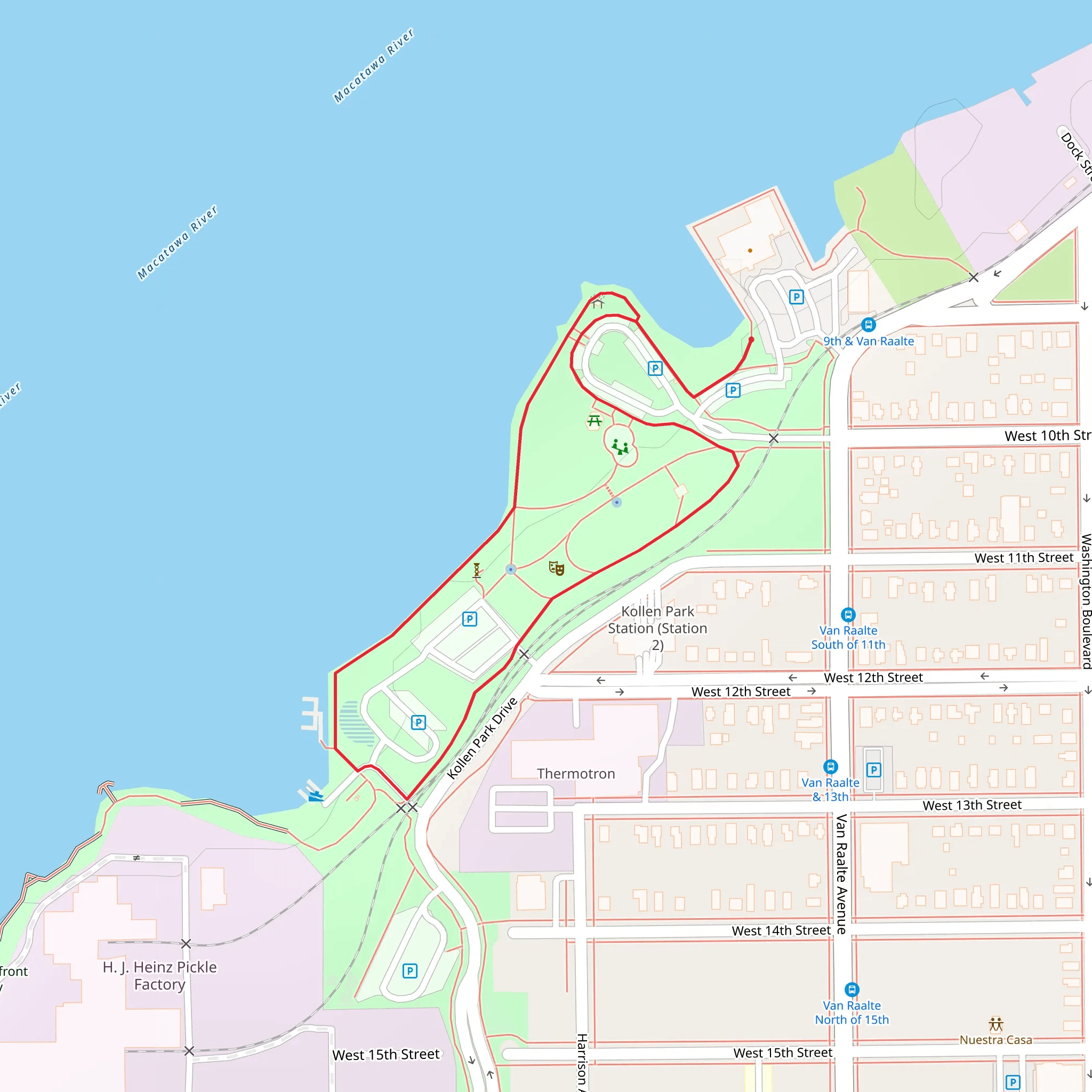 Kollen Park Loop mobile static map