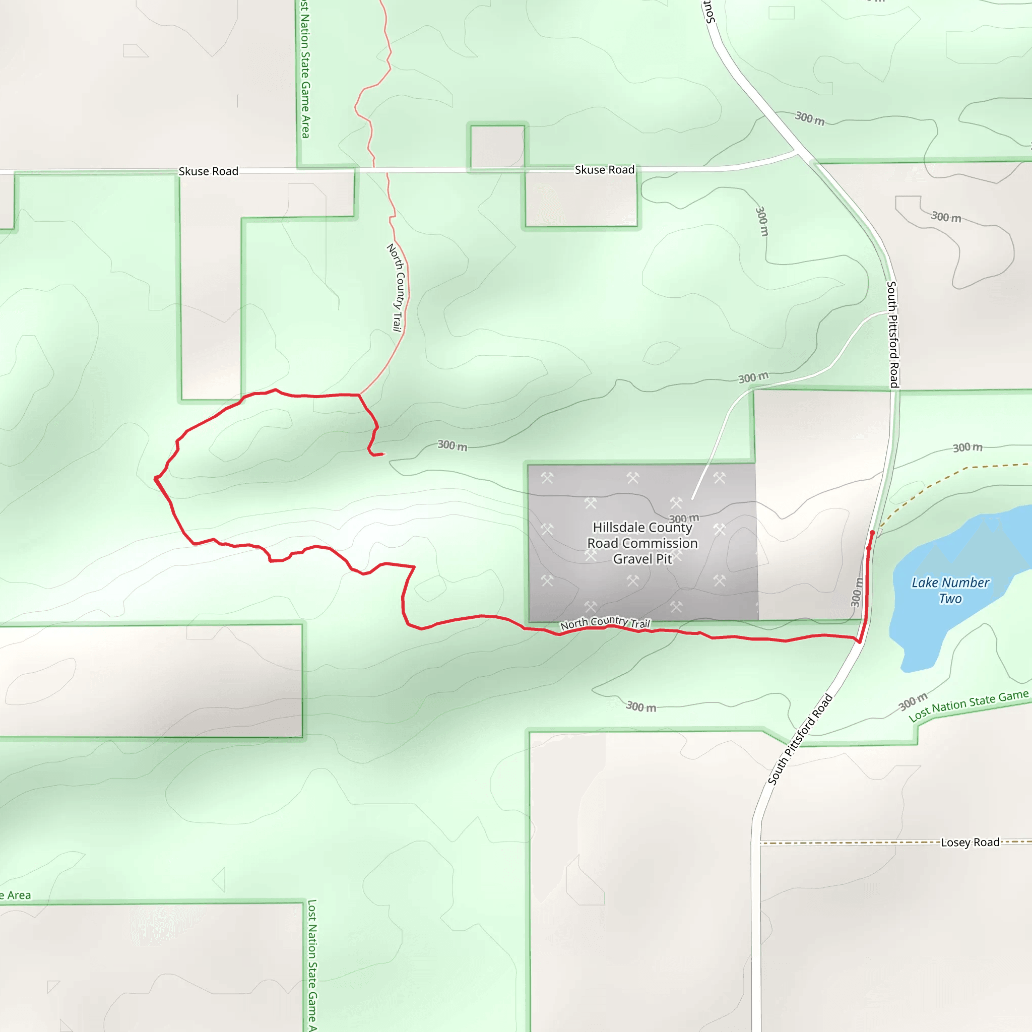 Lake Number Two Overlook Scenic Trail mobile static map