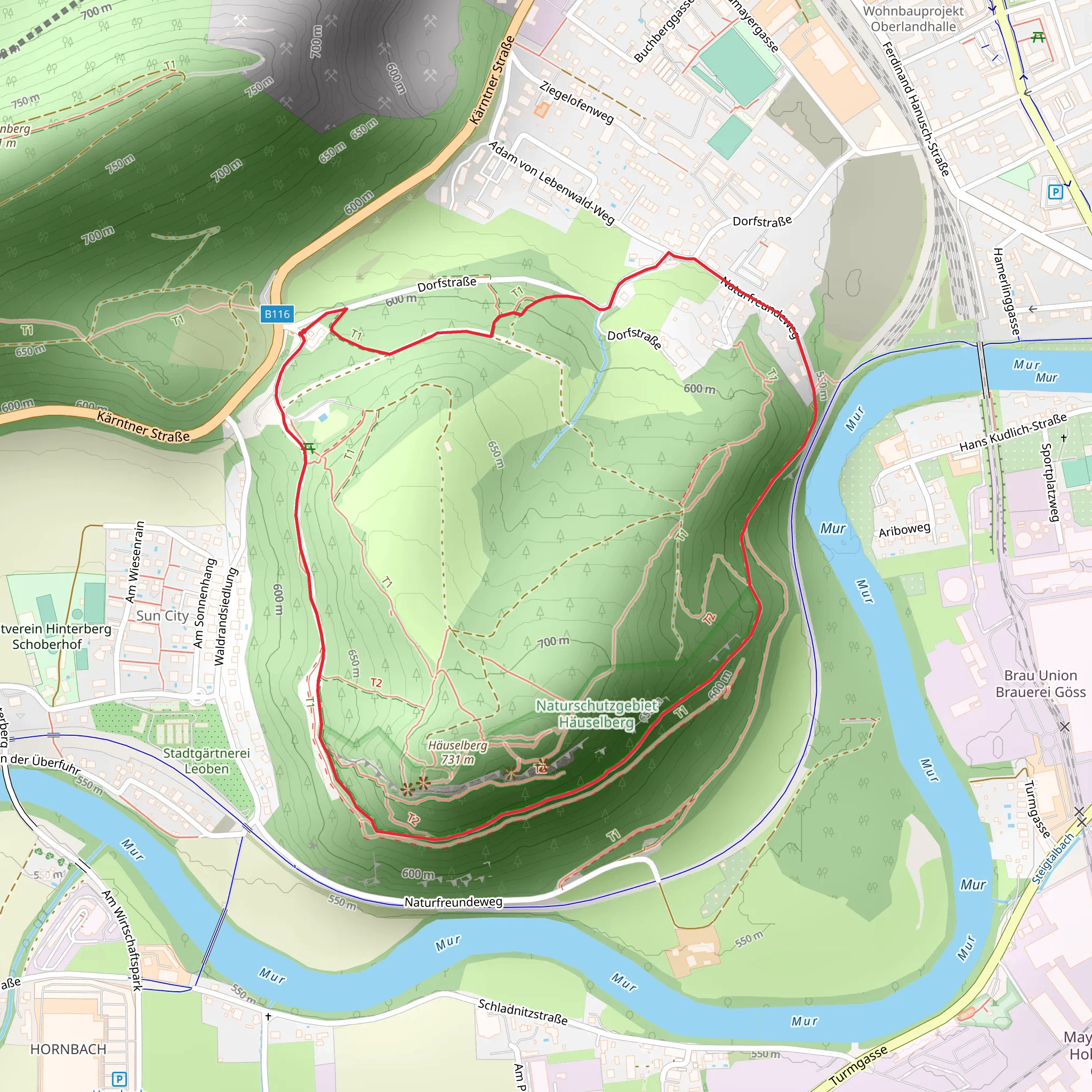 Häuselbergrunde Leoben mobile static map