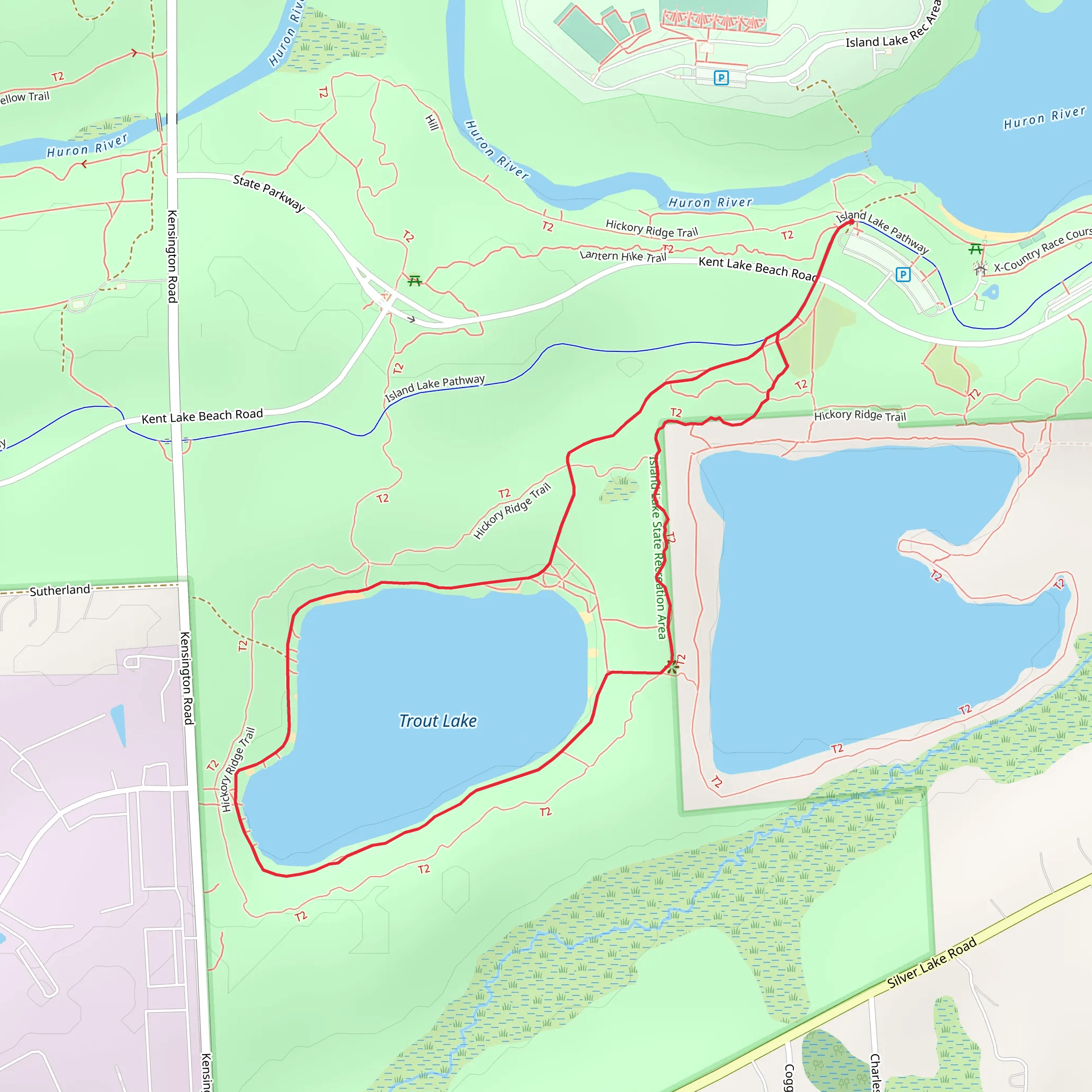 Trout Lake Loop mobile static map