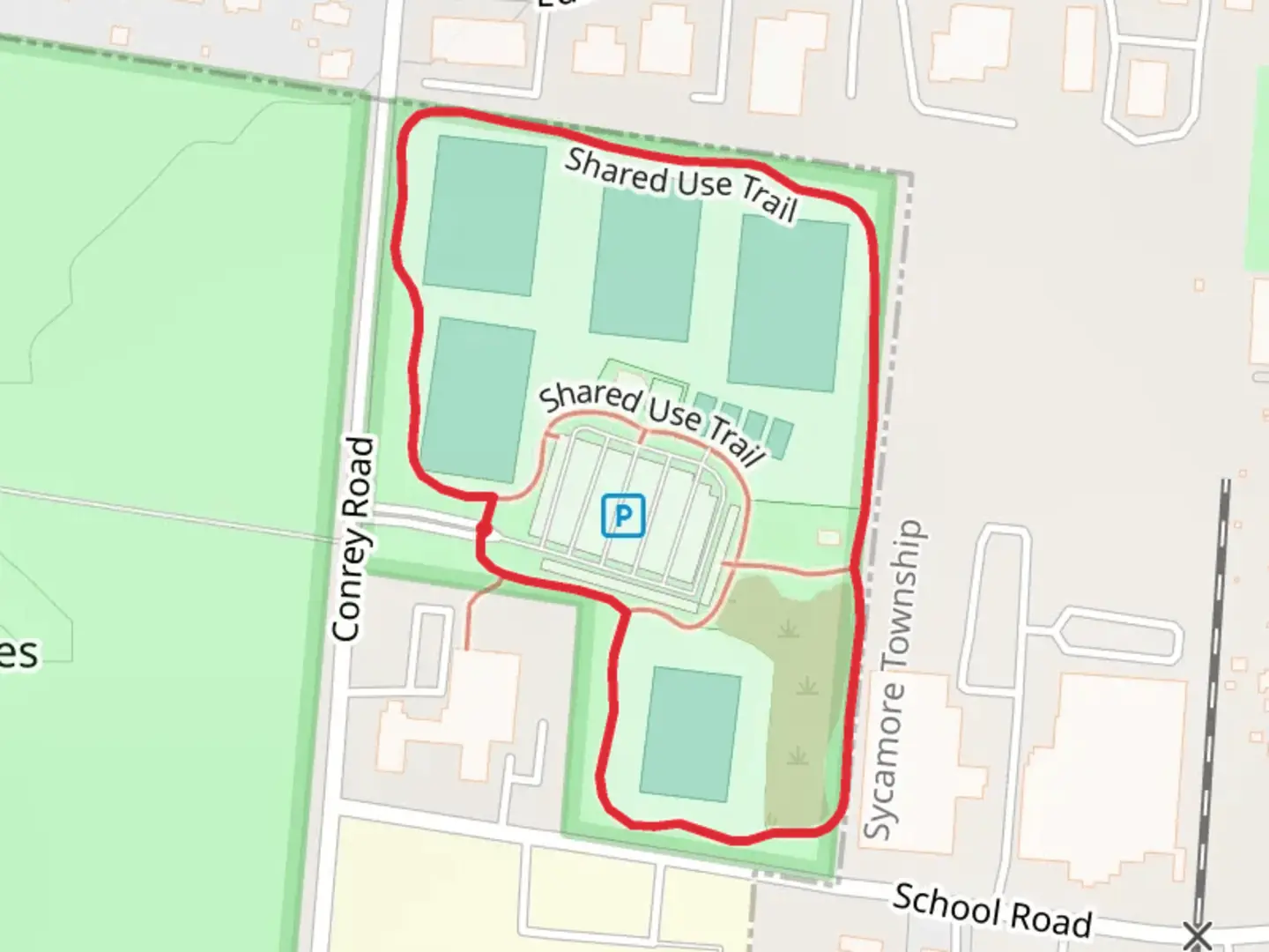 An image depicting the trail Shared Use Loop Trail and its surrounding area.