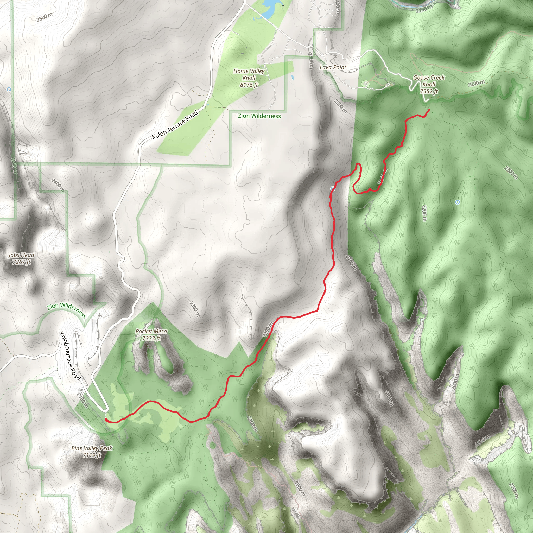 Wildcat Canyon Trail mobile static map