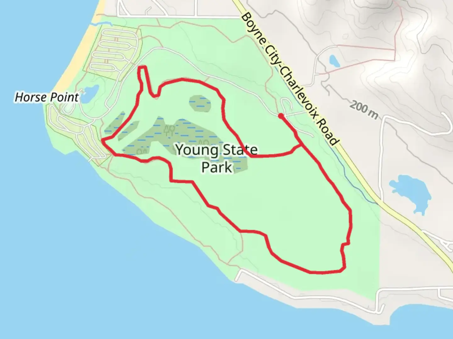 An image depicting the trail Deer Flats Nature Loop Trail and its surrounding area.