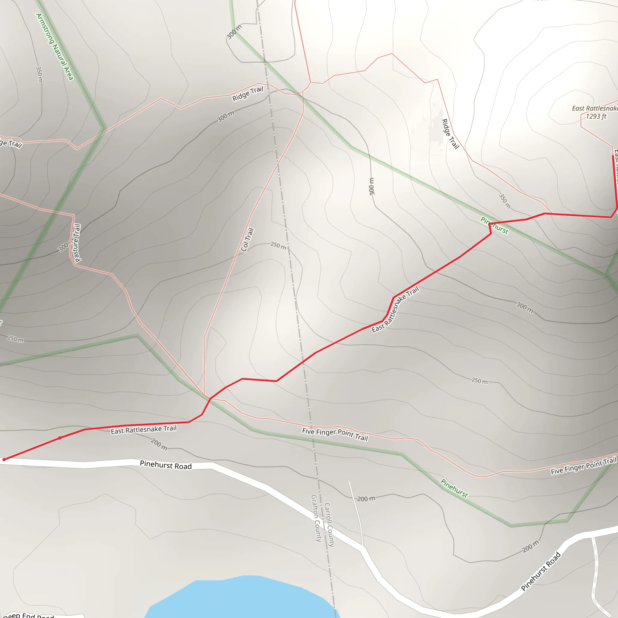 East Rattlesnake Trail mobile static map