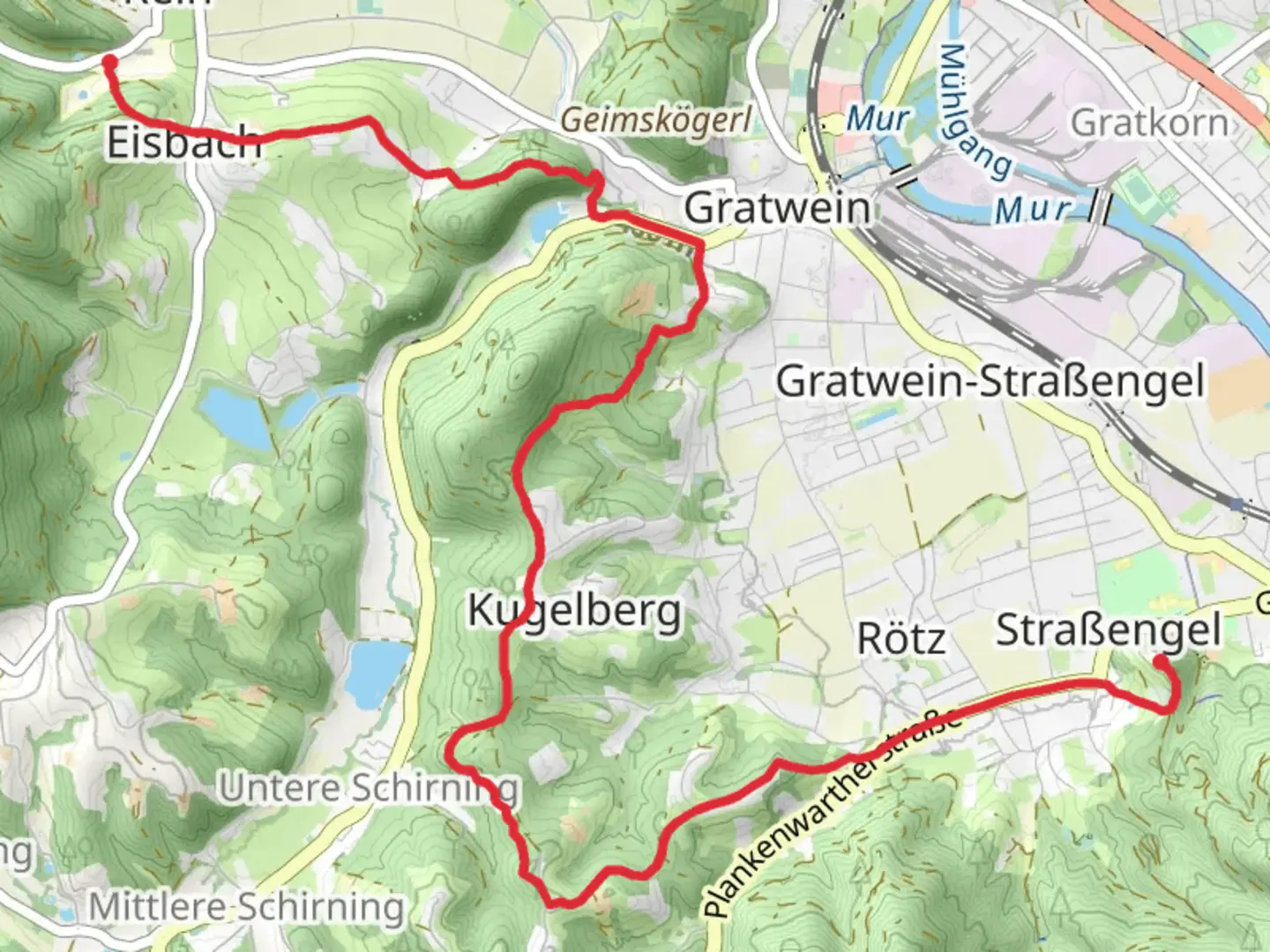 An image depicting the trail Rein Abbey to Styrian St Stephen’s Cathedral Trail and its surrounding area.