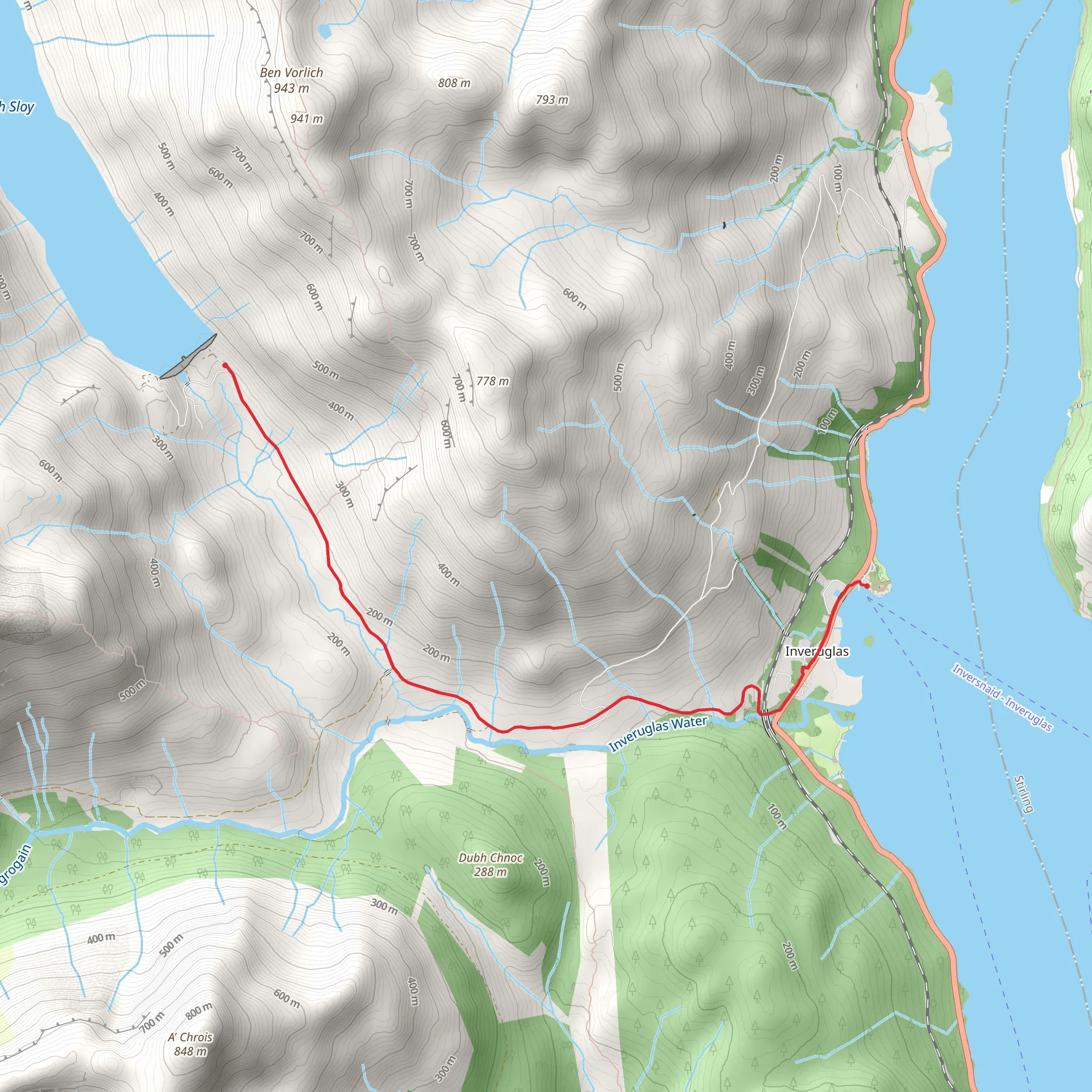 Hike from Argyll and Bute Council mobile static map