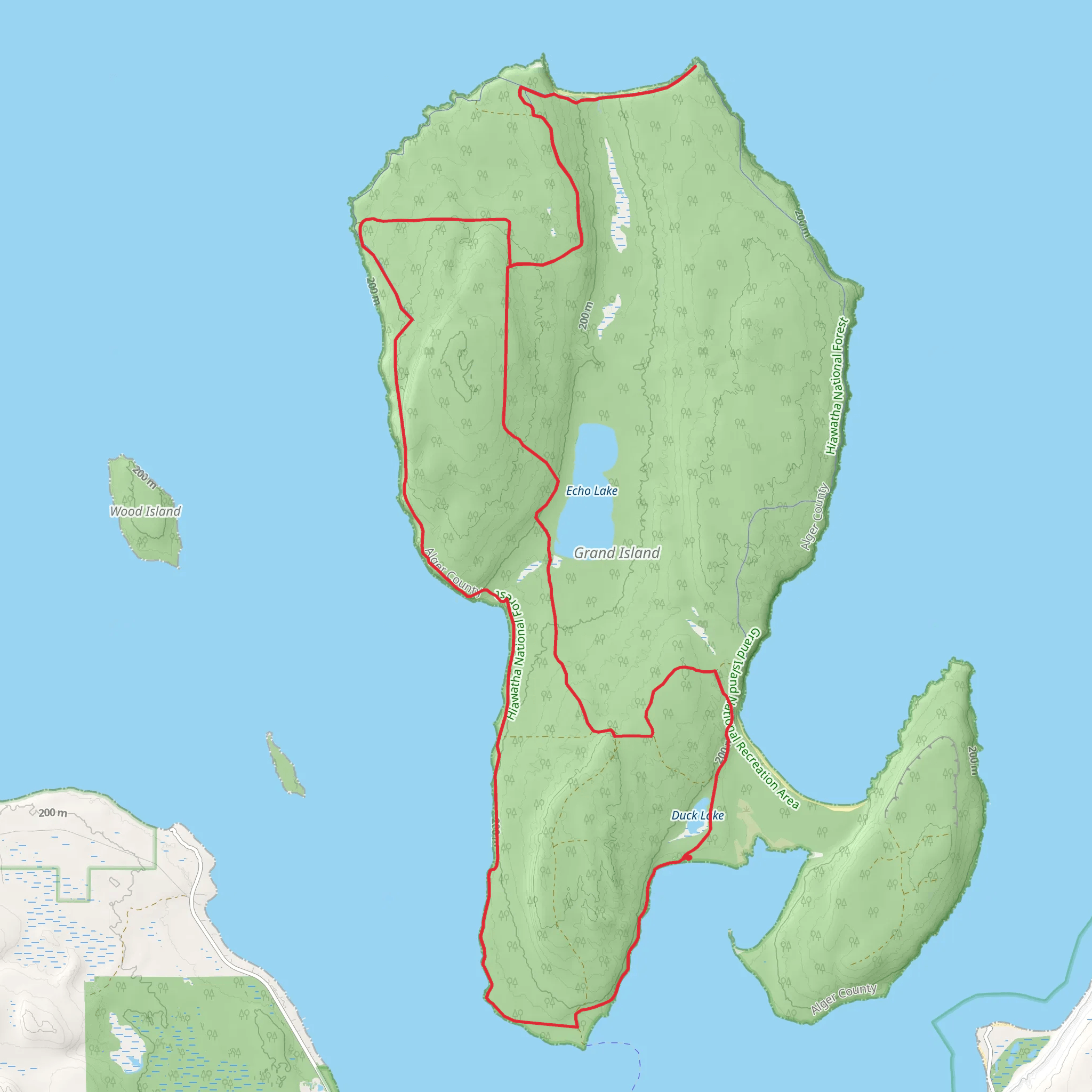 West Road and Gull Point and East Road Loop mobile static map
