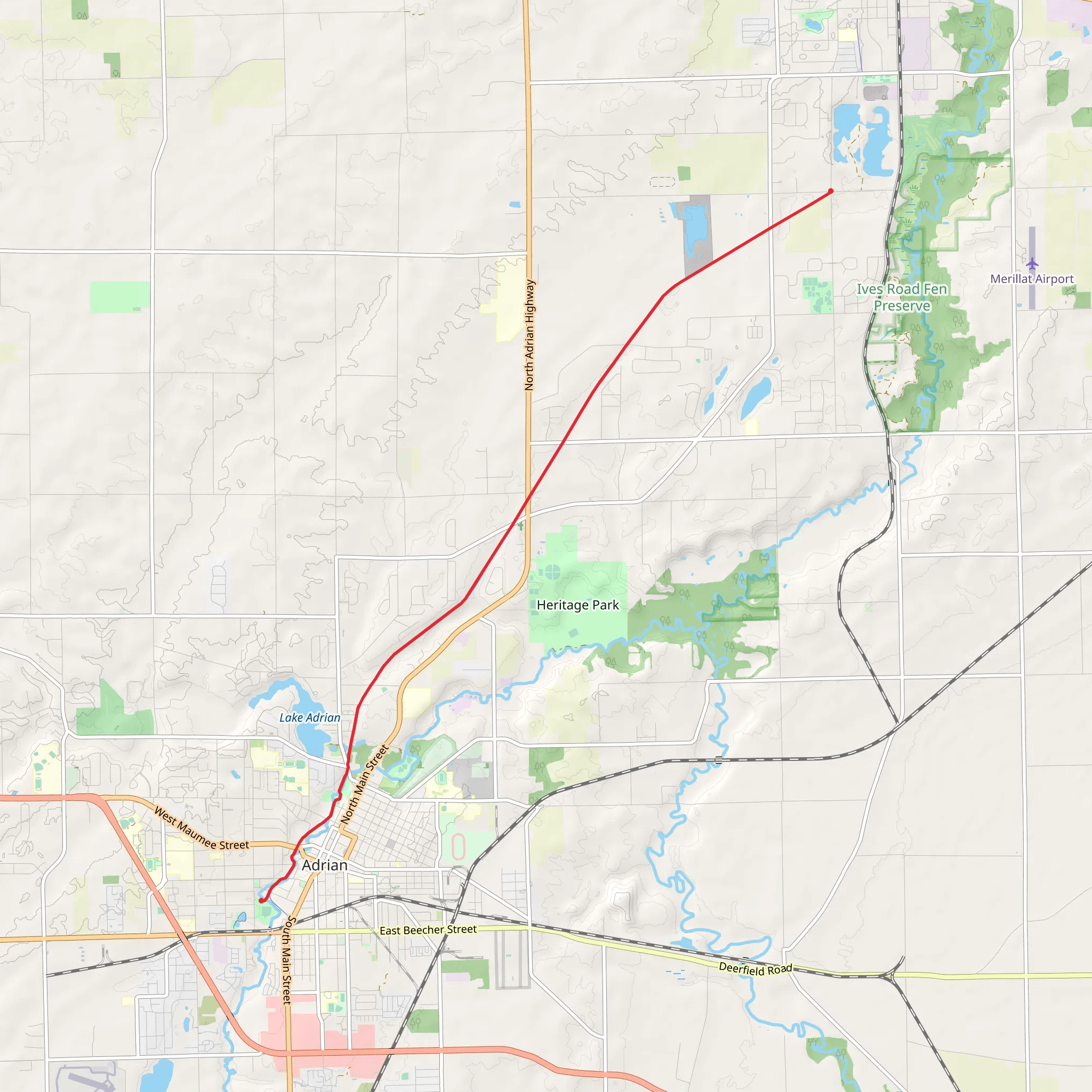 Kiwanis Trail mobile static map