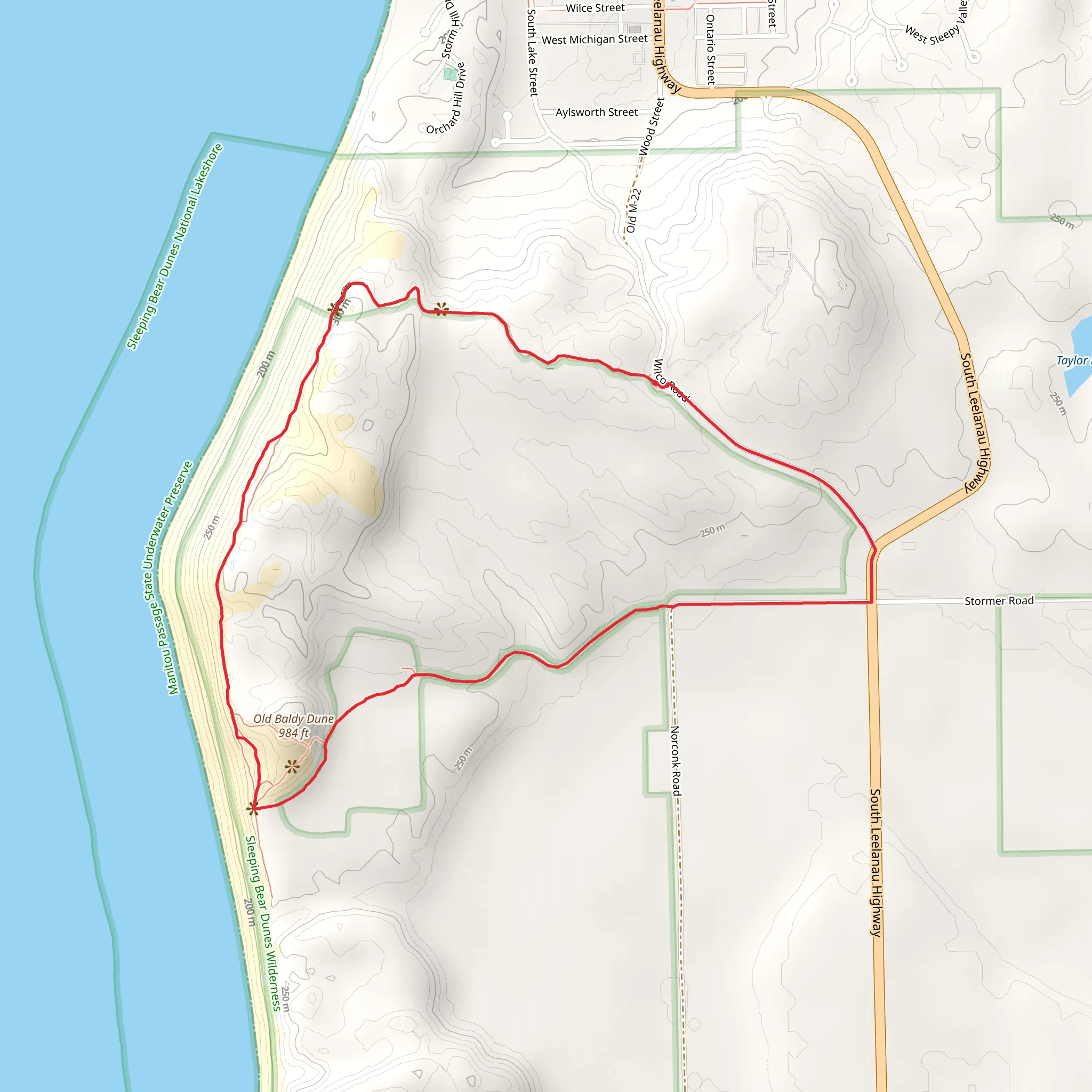 Sleeping Bear Dunes National Lakeshore mobile static map
