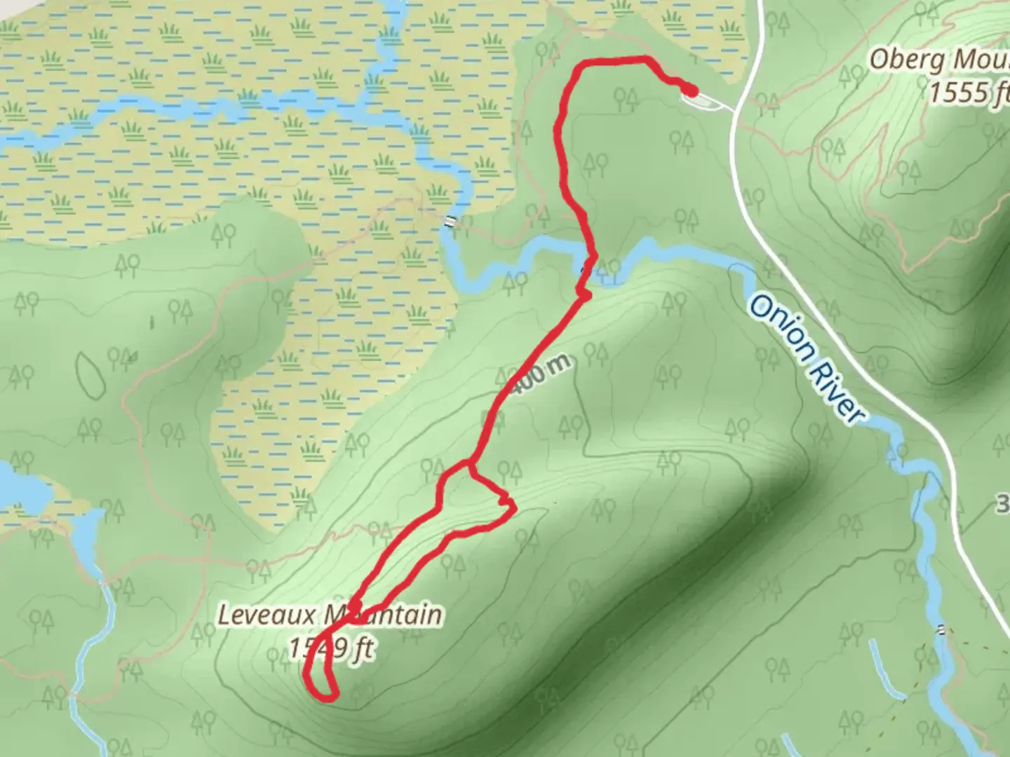An image depicting the trail Leveaux Mountain Loop via Superior Hiking Trail and its surrounding area.