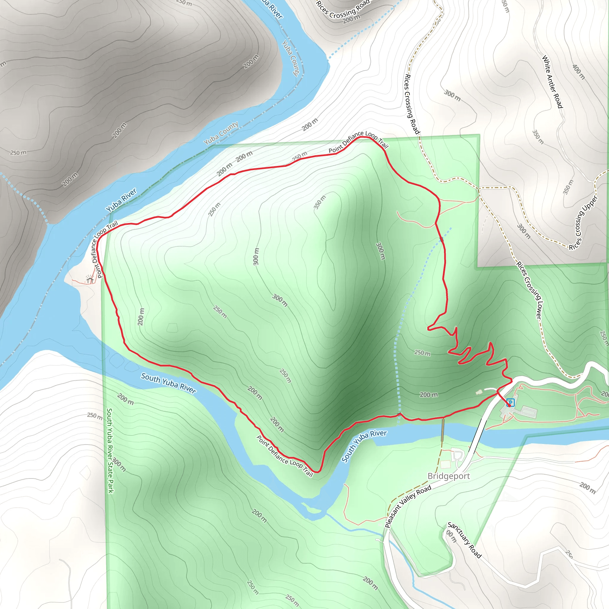 South Yuba River Loop mobile static map