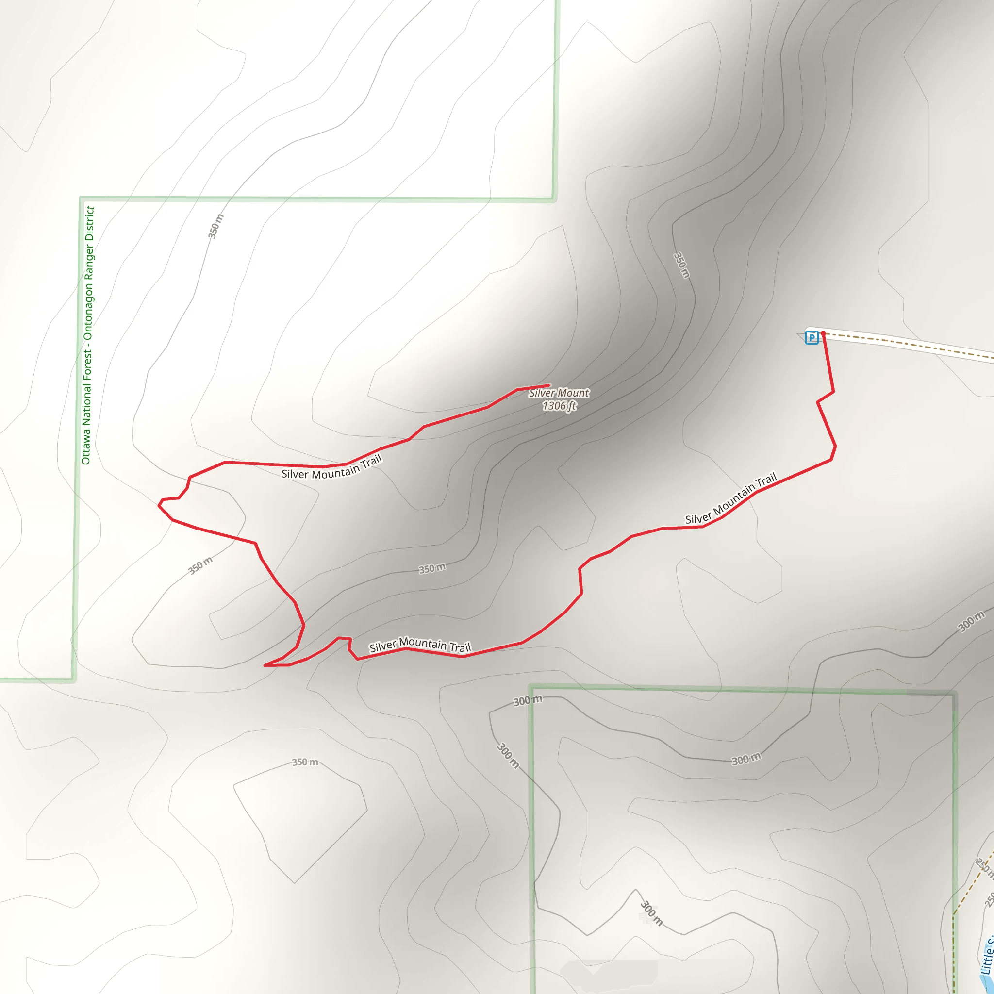 Silver Mountain Hike mobile static map
