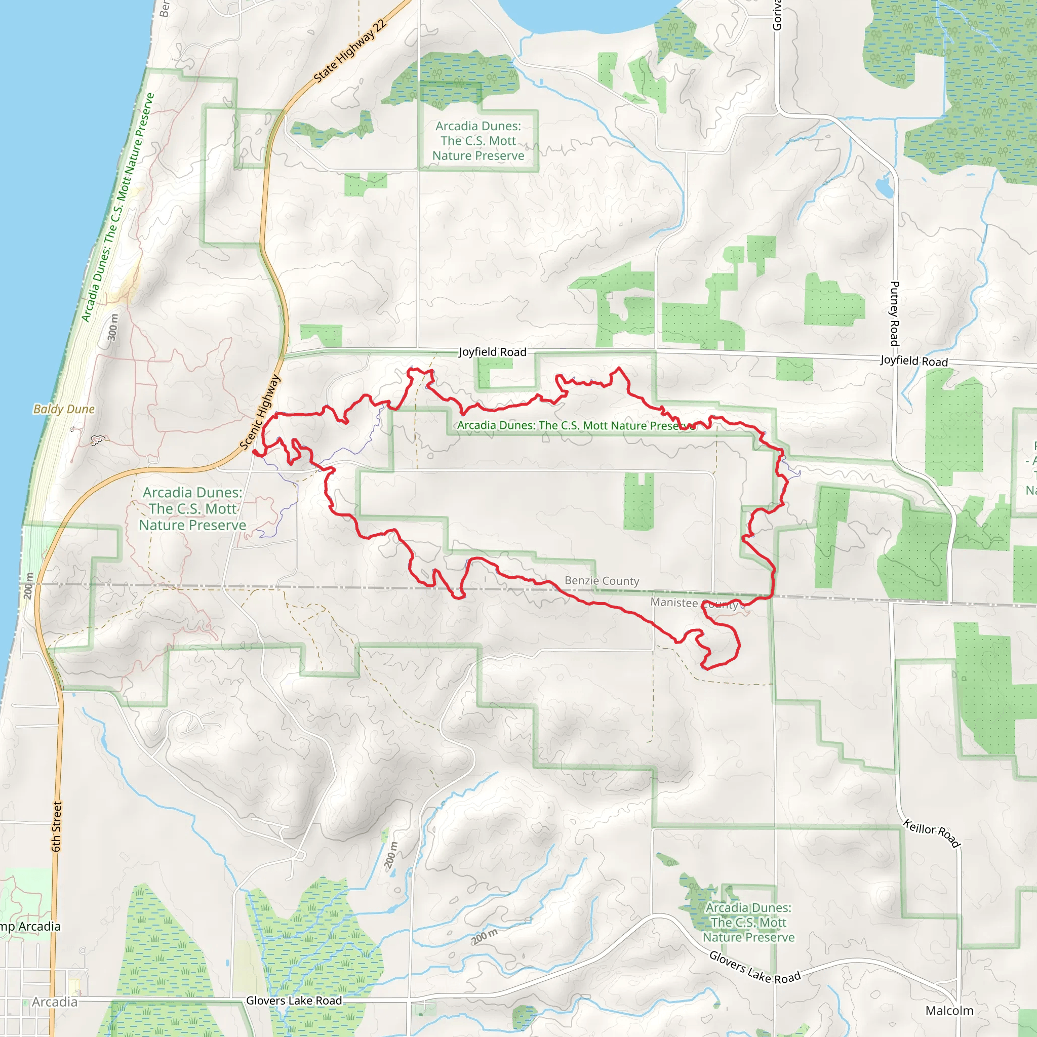 Dry Hill Trail and Chestnut Loop mobile static map