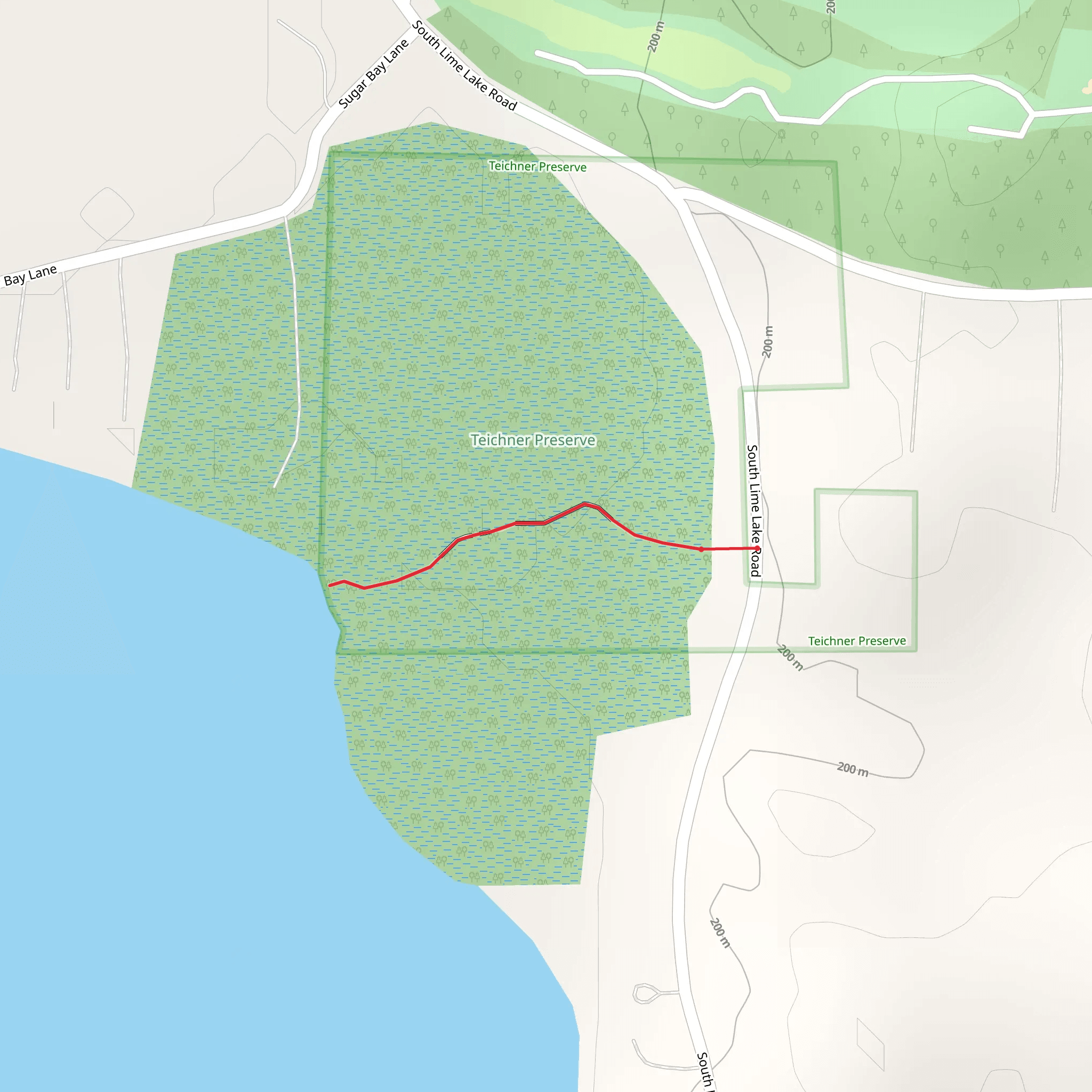 Lime Lake Out and Back mobile static map