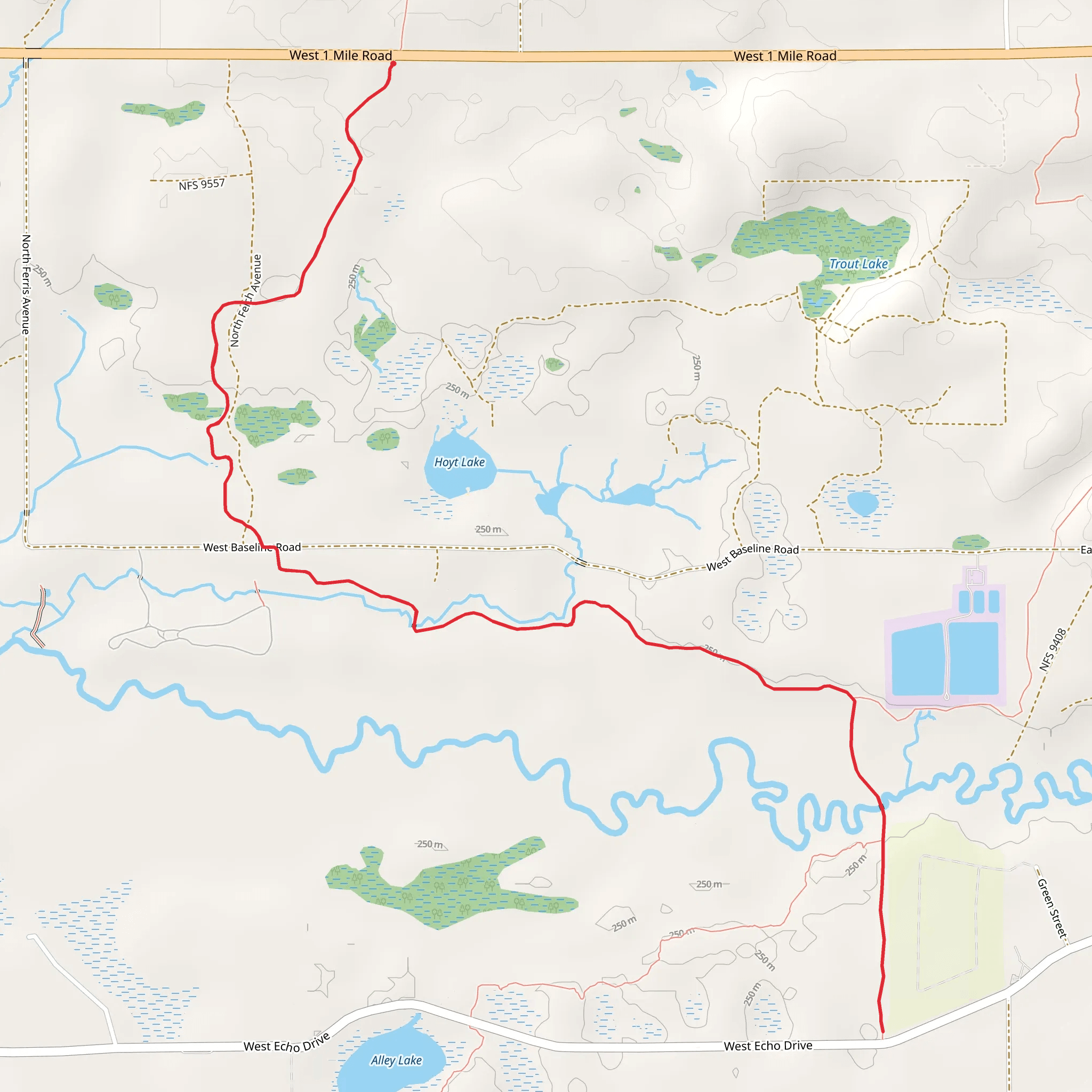 North Country National Scenic Trail - West 1 Mile Road mobile static map