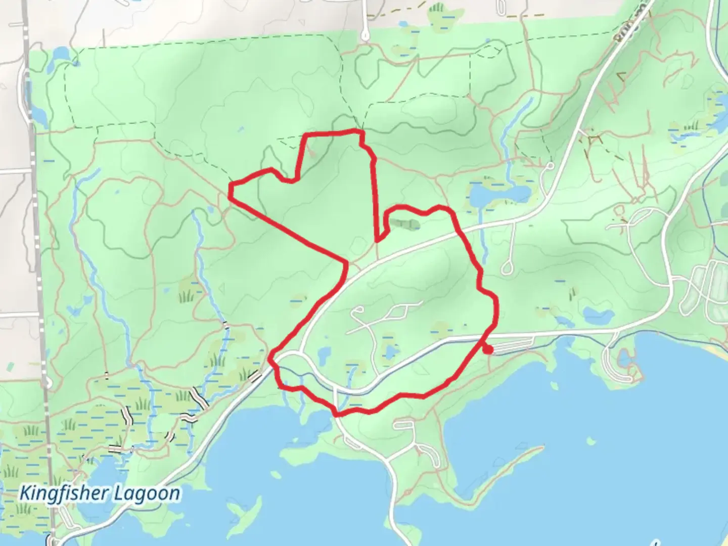 An image depicting the trail A-Loop and its surrounding area.