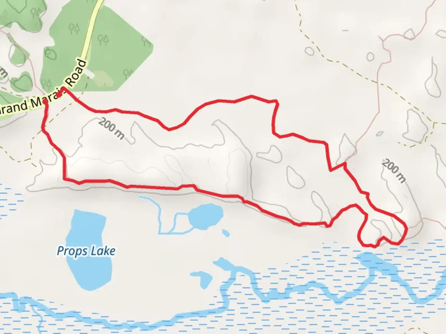 An image depicting the trail Dead Sucker River and NCT Loop and its surrounding area.