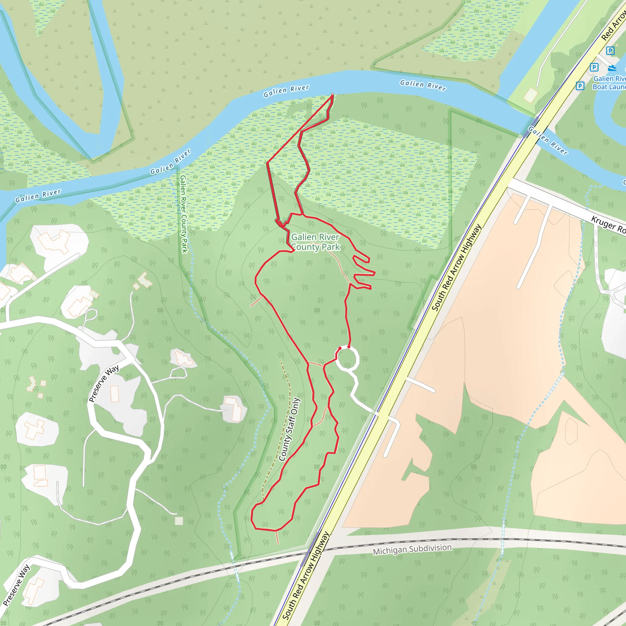 South Red Arrow Highway Loop mobile static map
