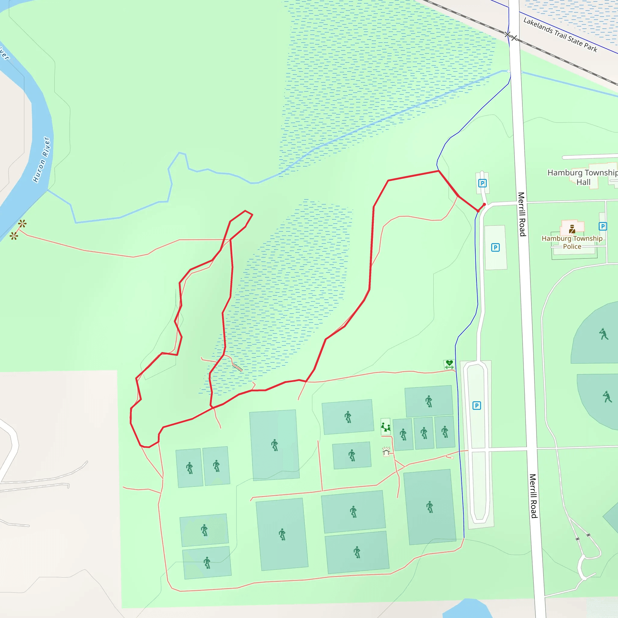Manly Bannett Memorial Park Loop mobile static map