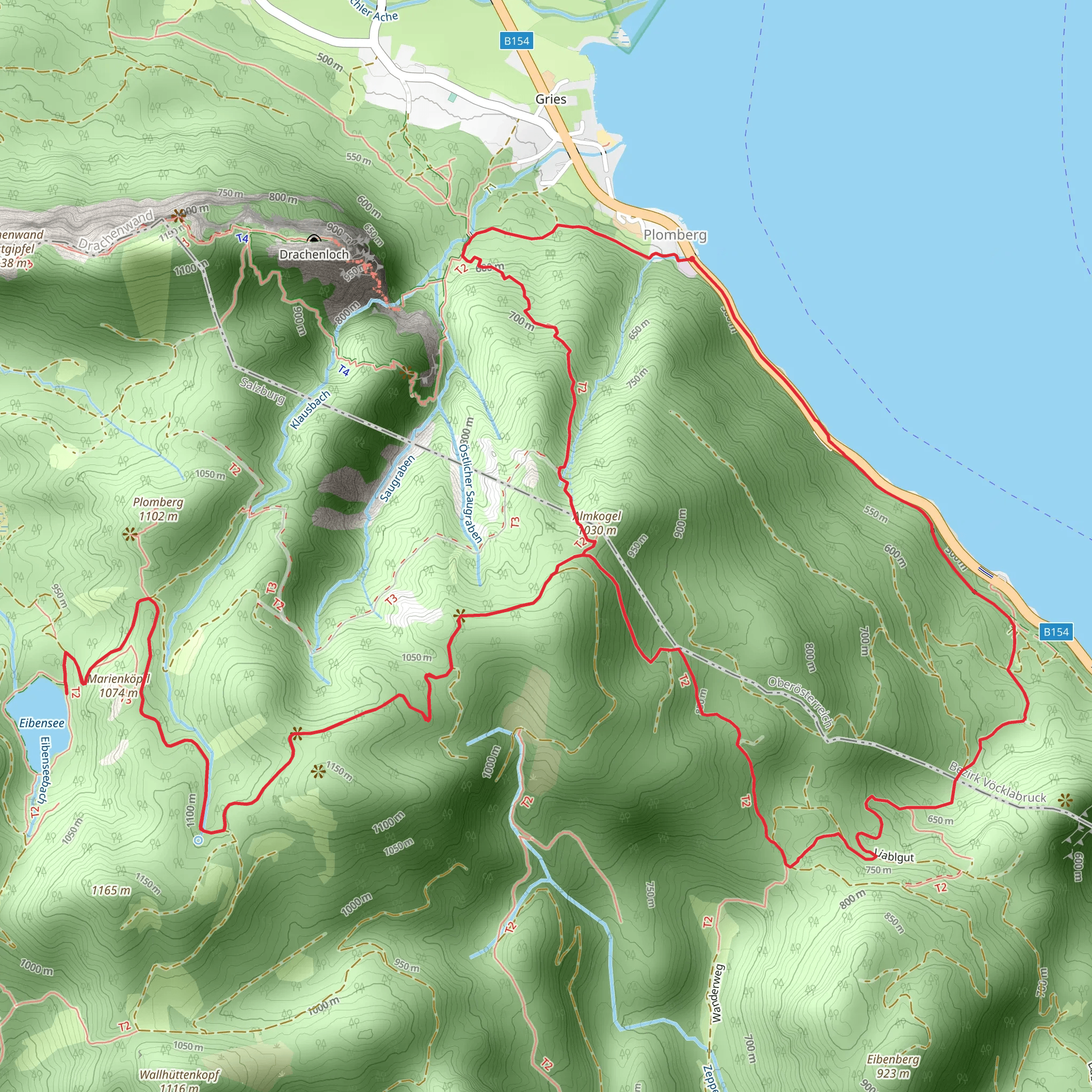 Almkogel and Eibensee Loop Hike mobile static map