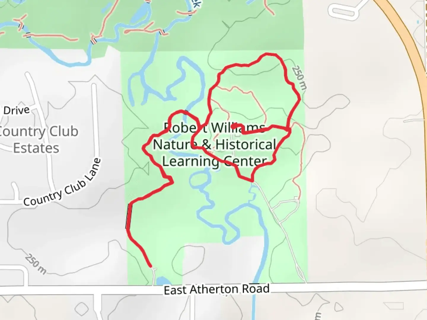 An image depicting the trail Robin Run and Heron Pass Loop and its surrounding area.