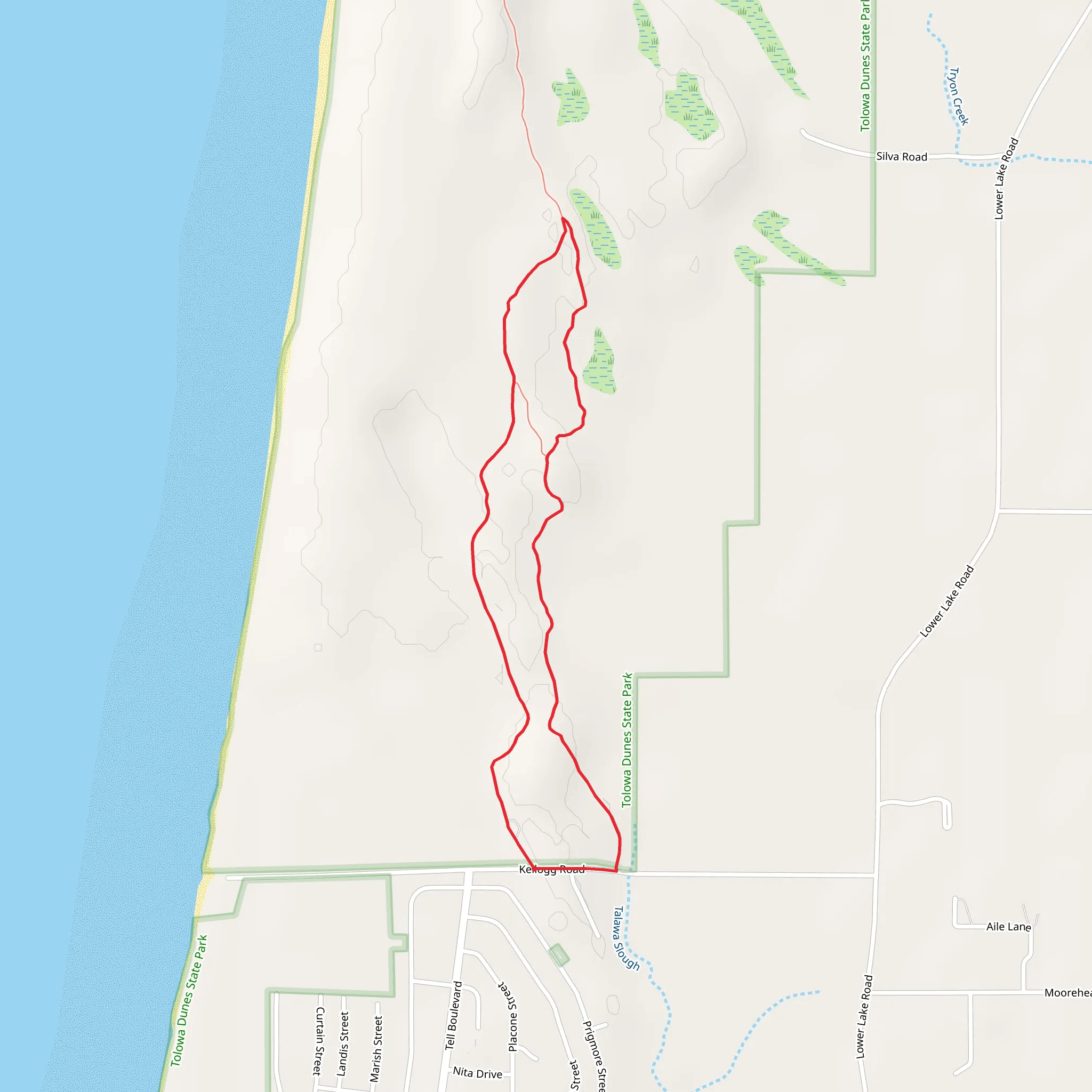 Upper Kellogg Road Loop mobile static map