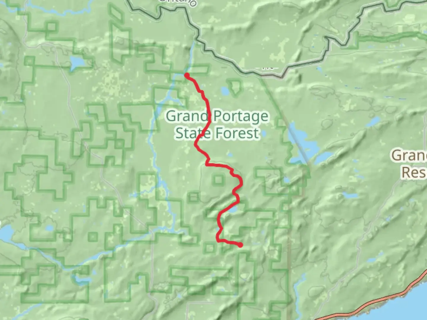 An image depicting the trail Superior Hiking Trail via Jackson Lake and its surrounding area.