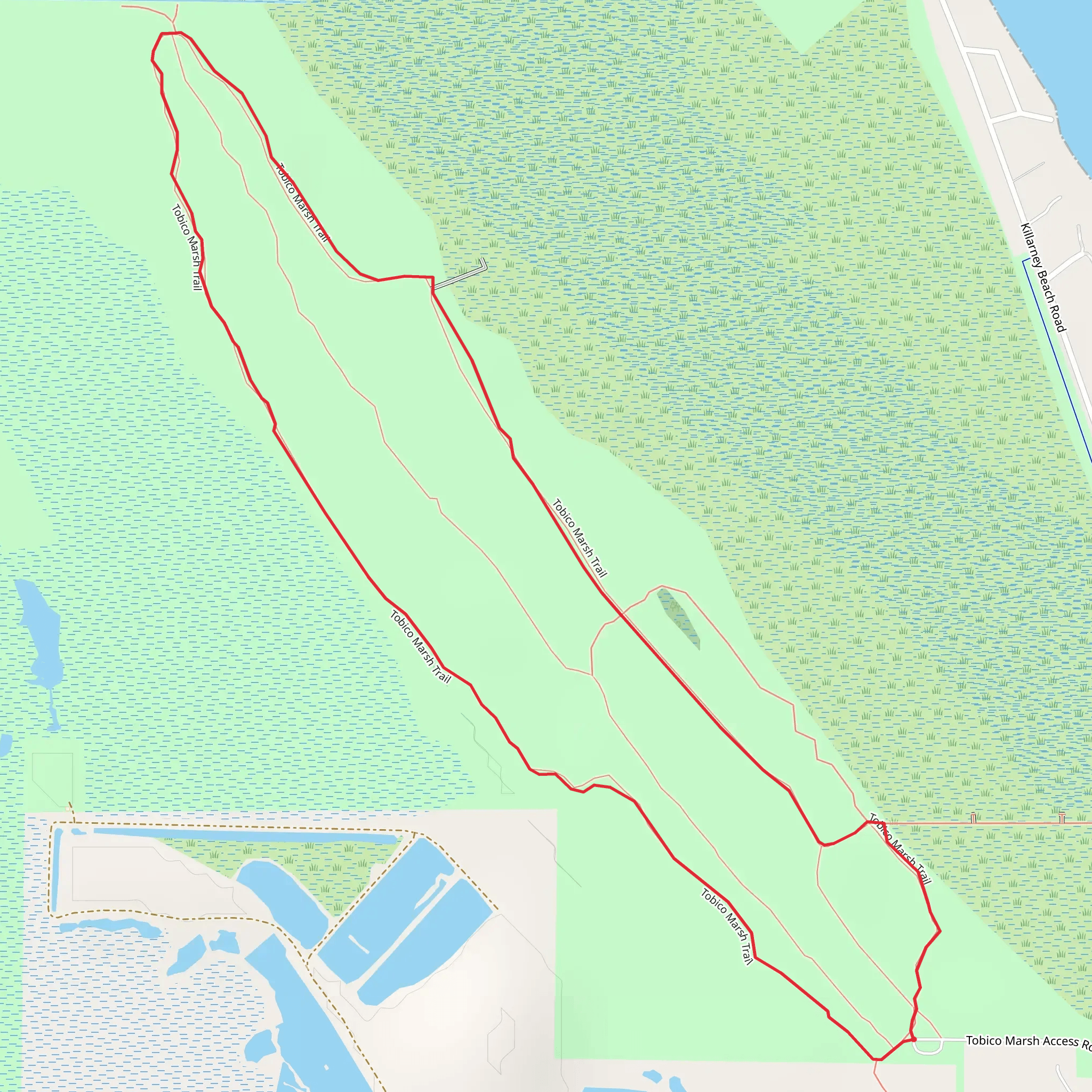 Tobico Marsh Loop mobile static map