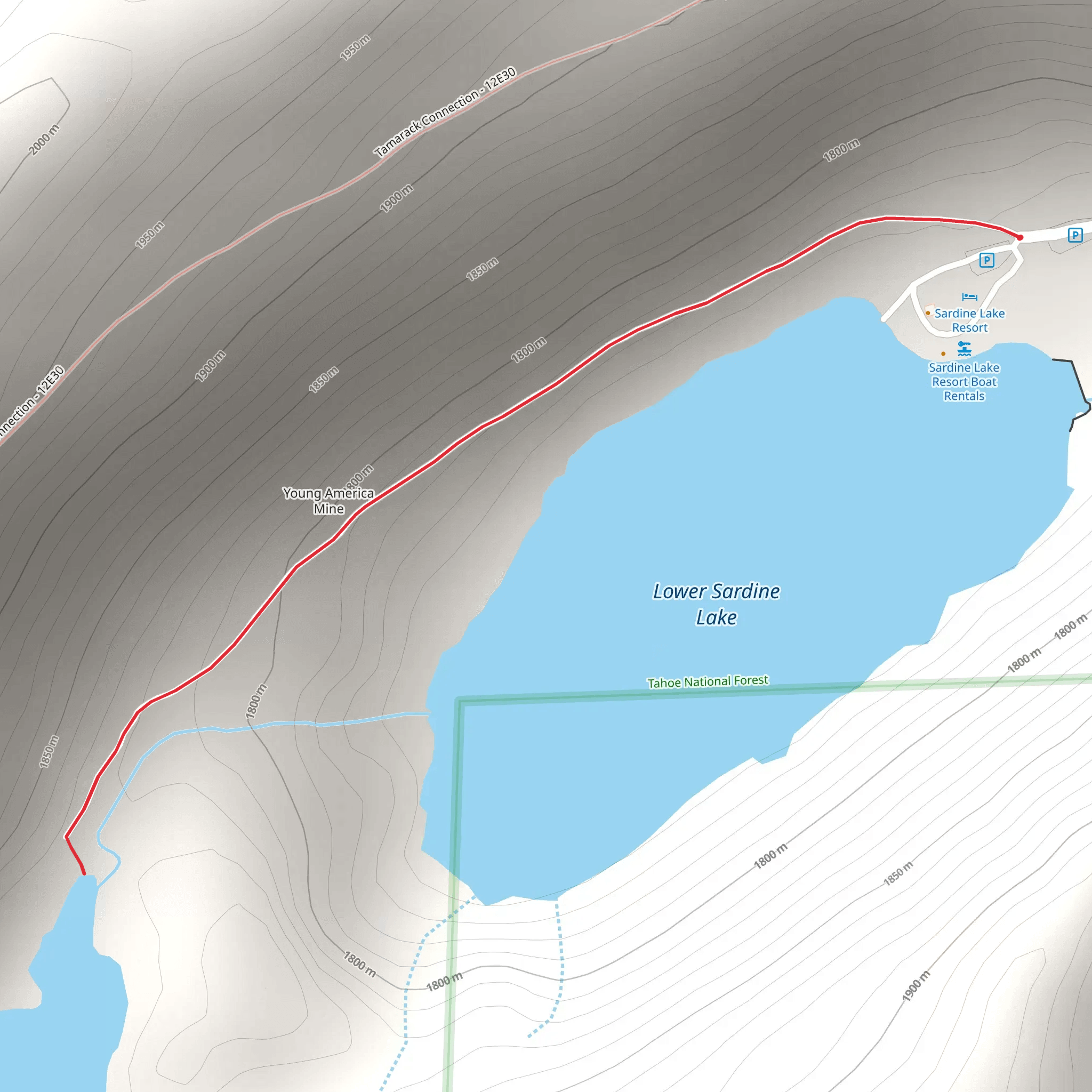 Upper Sardine Lake mobile static map