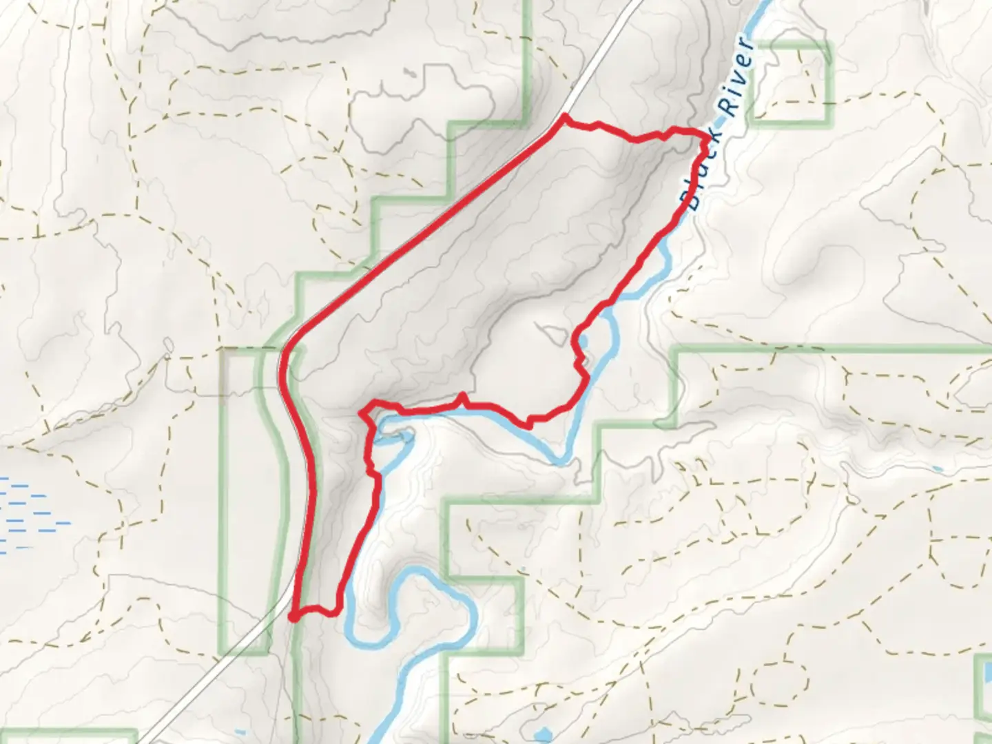 An image depicting the trail North Country Trail and Black River Road Loop and its surrounding area.