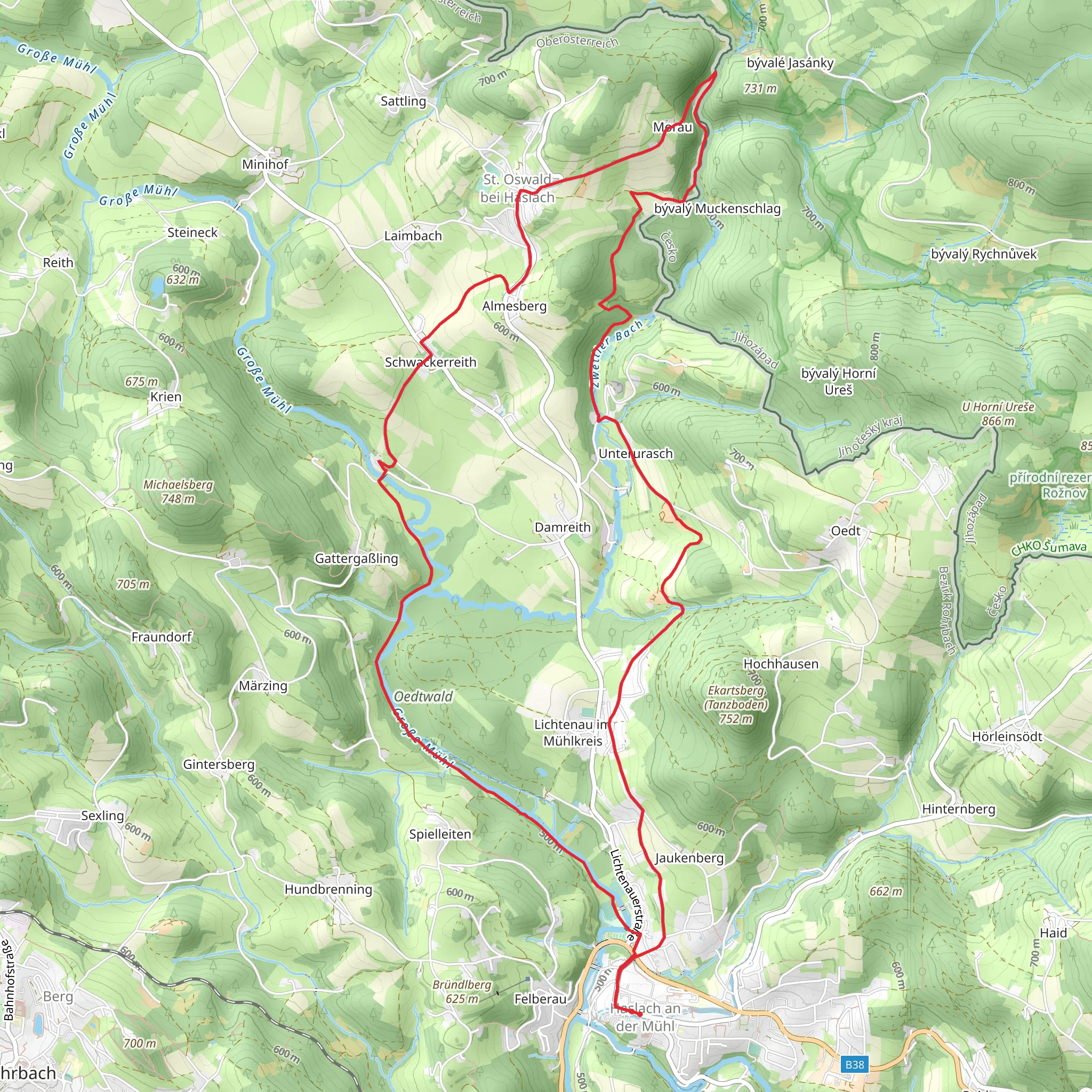 Schwarzenbergischer Schwemmkanals Loop from Haslach mobile static map