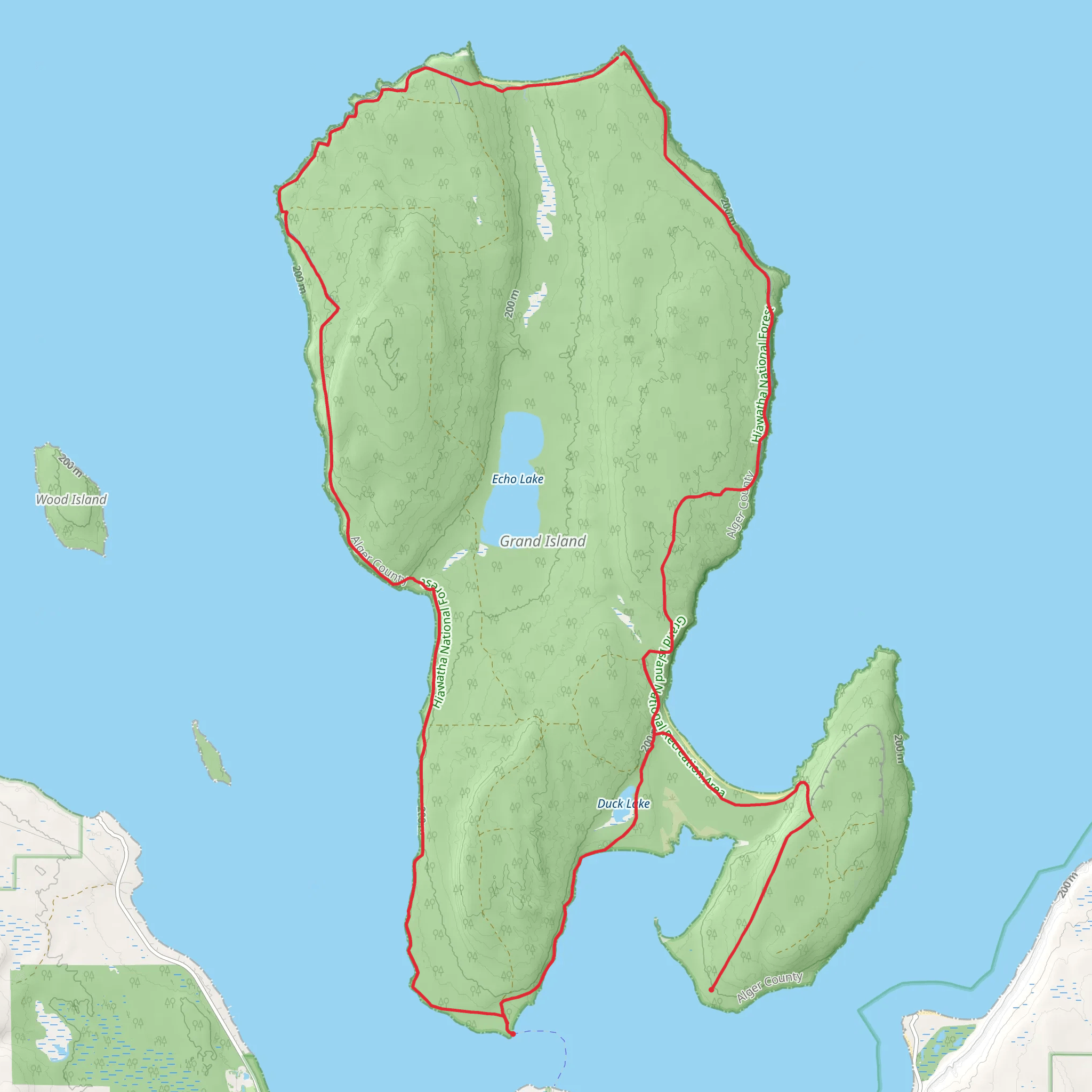 Grand Island Trail mobile static map