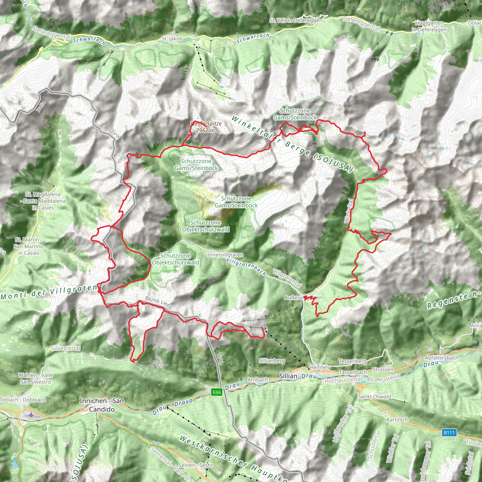 Herz-Ass-Vilgratental mobile static map