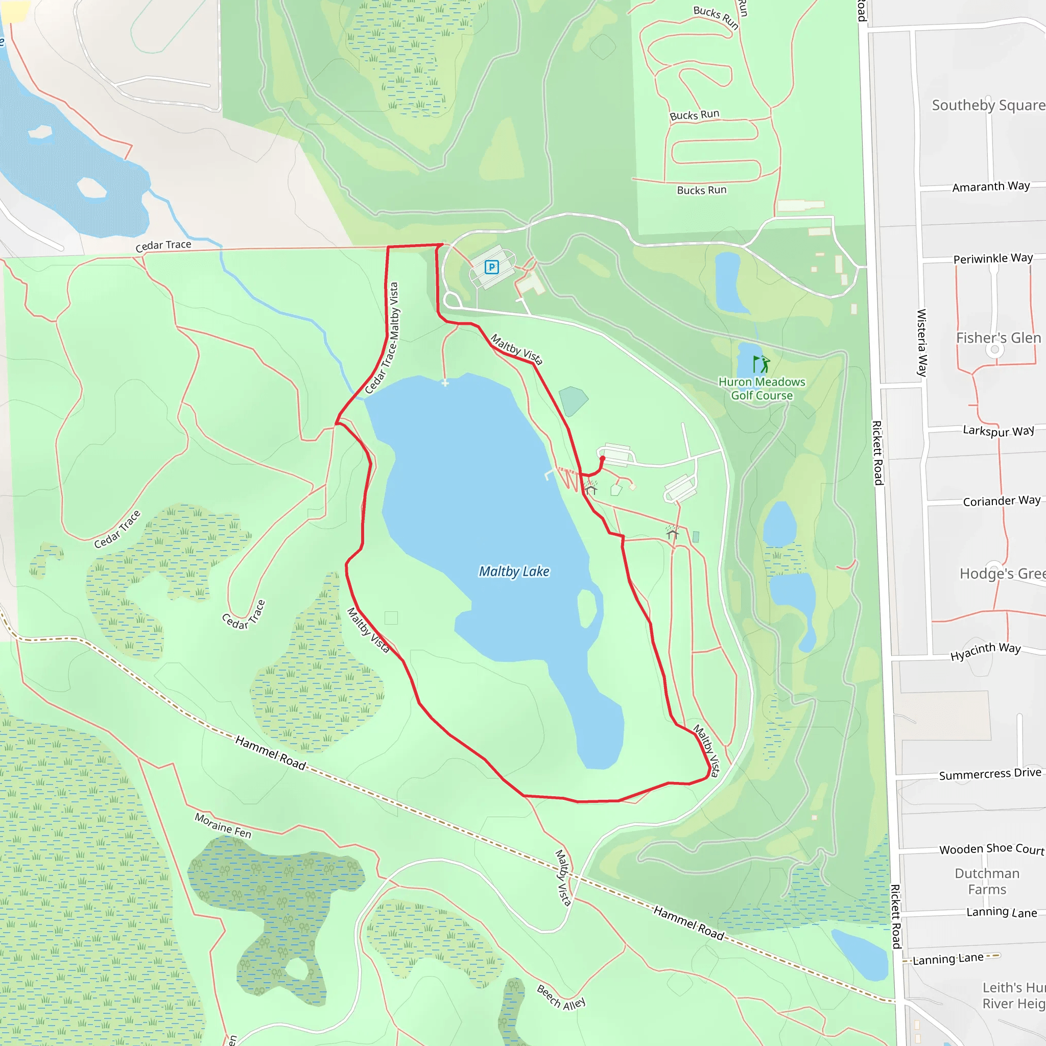 Maltby Lake Loop mobile static map