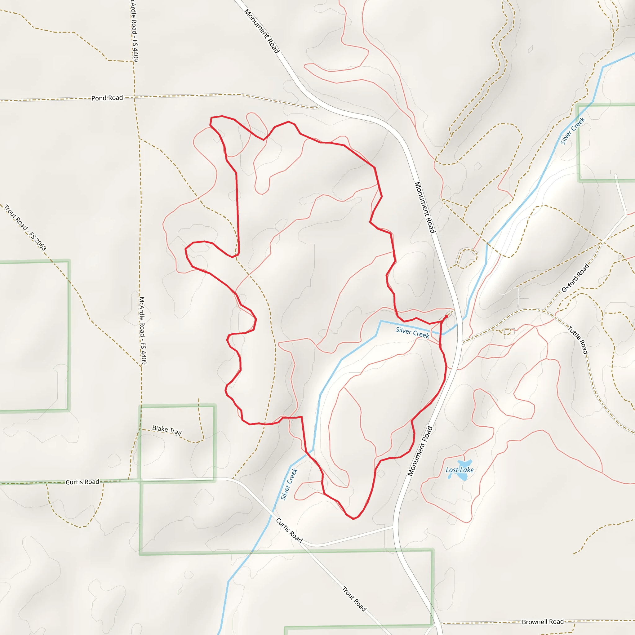 Corsair Loop Trail mobile static map